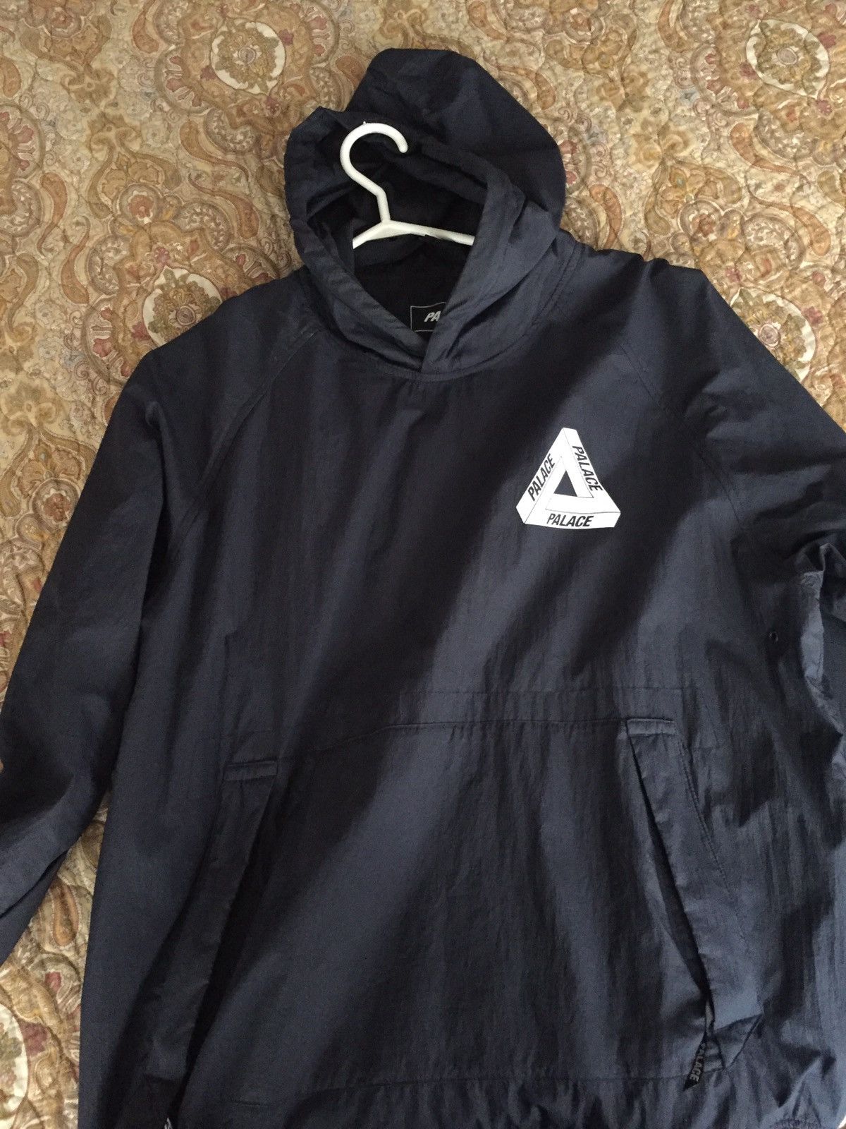 Palace Hooded over shell indigo tri ferg Grailed