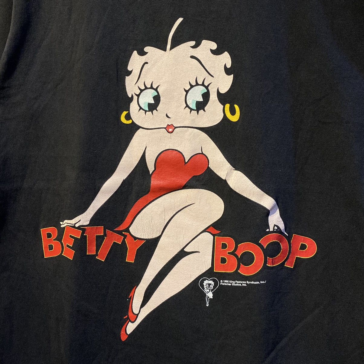 Cartoon Network × Vintage VINTAGE RARE 1995‼️Betty Boop Cartoon Mirror Print T-Shirt Size US M / EU 48-50 / 2 - 3 Thumbnail