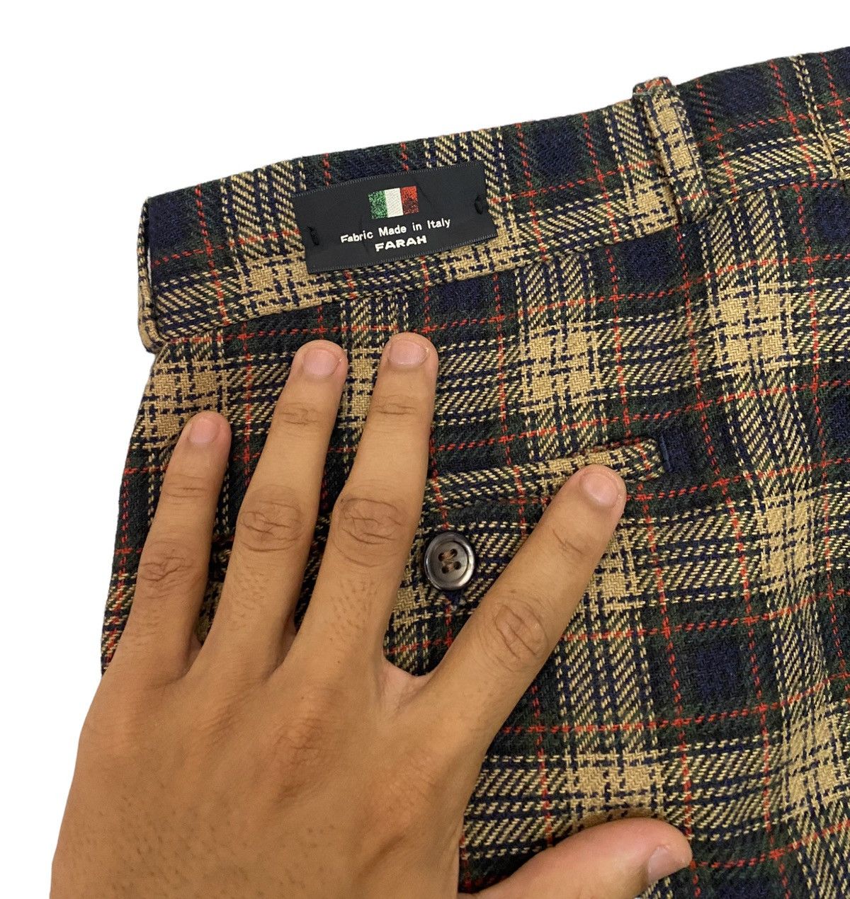 Kapital 🔥FARAH AW1998 CHECKED PLAID WOOL PANTS MADE IN ITALY Size US 32 / EU 48 - 9 Thumbnail