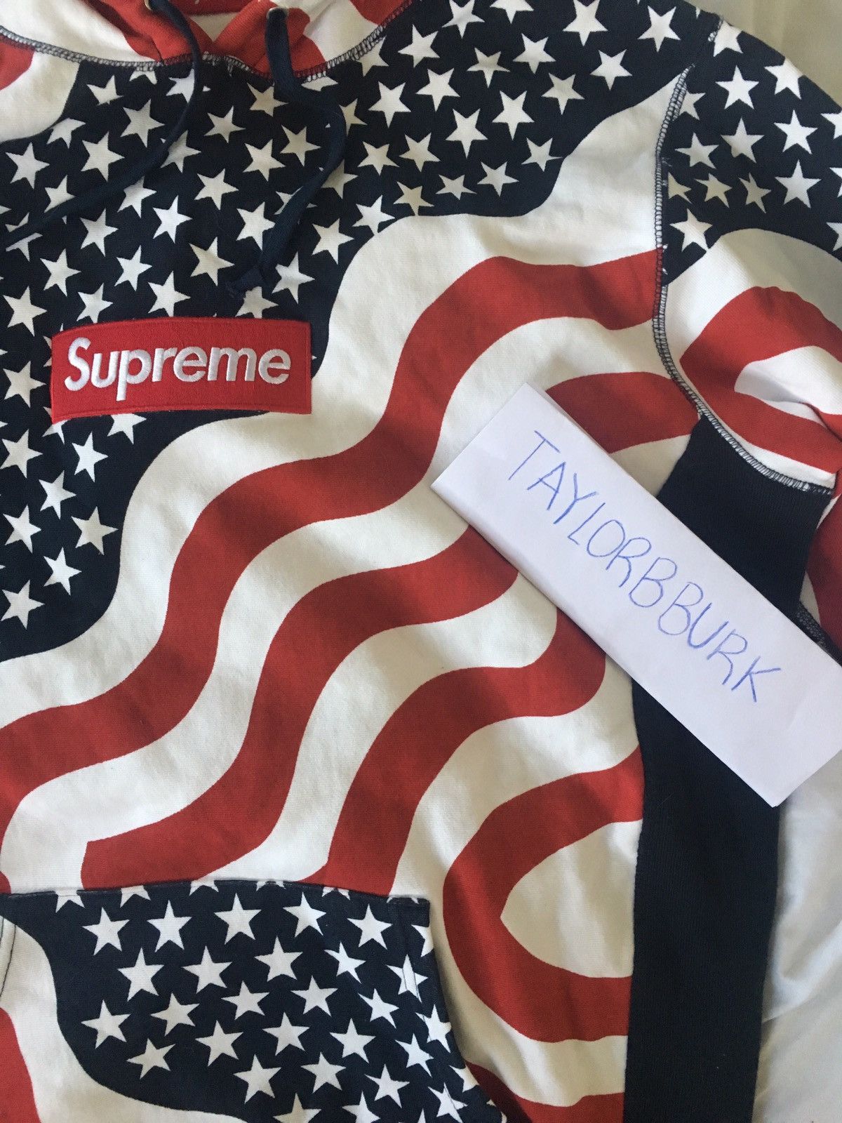 Supreme American Flag Box Logo Hoodie Size US XL / EU 56 / 4 - 10 Thumbnail