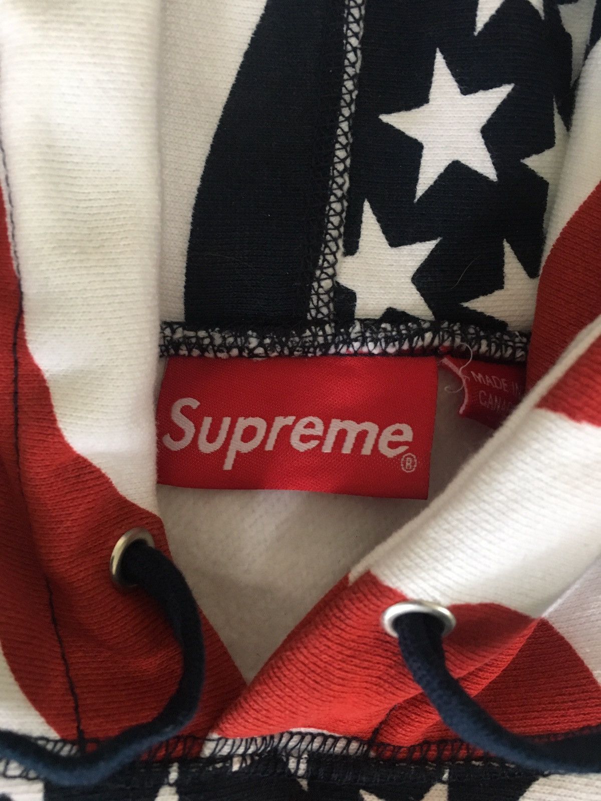Supreme American Flag Box Logo Hoodie Size US XL / EU 56 / 4 - 4 Thumbnail