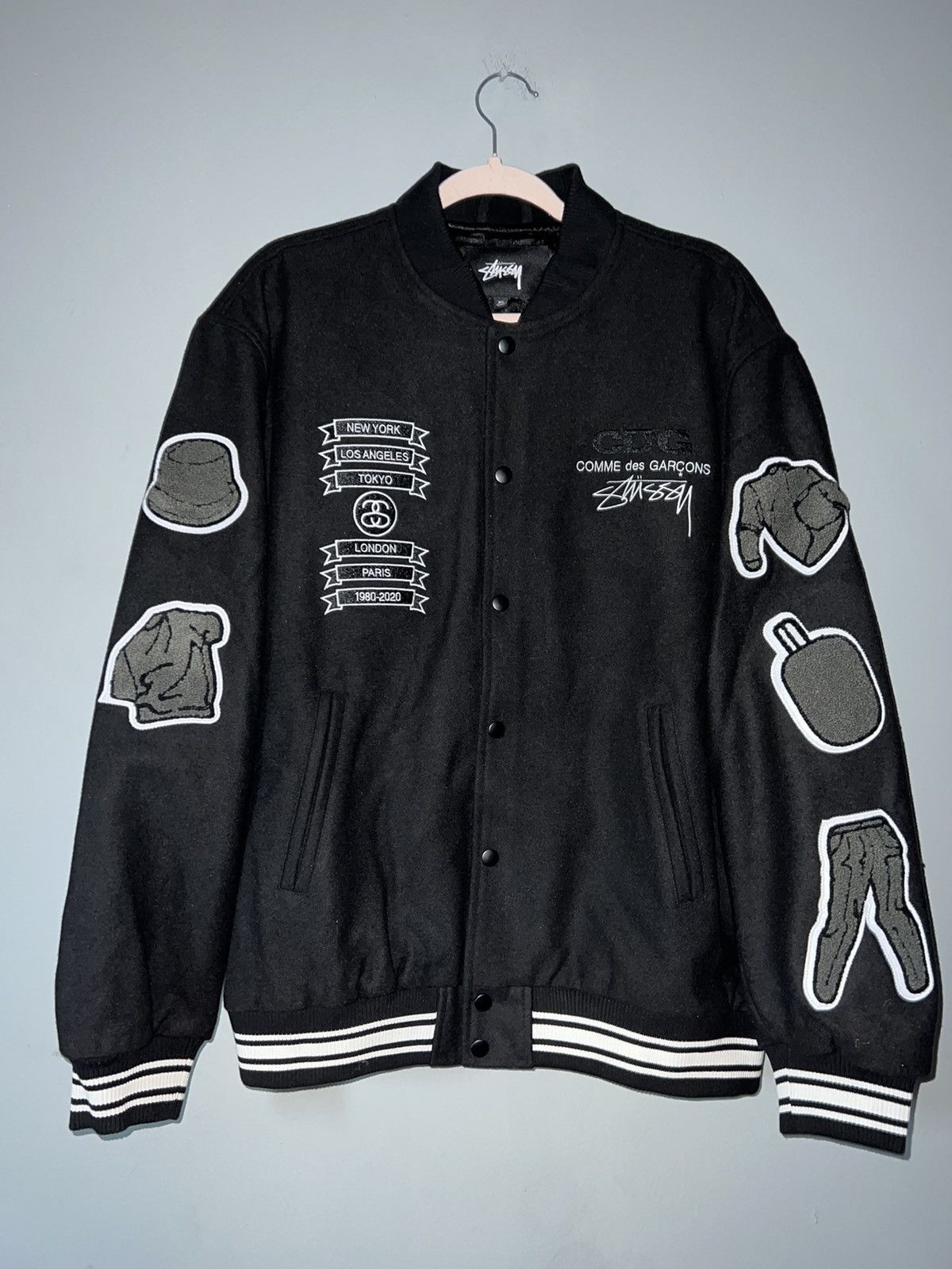 Stussy Stussy x CDG Varsity Jacket | Grailed