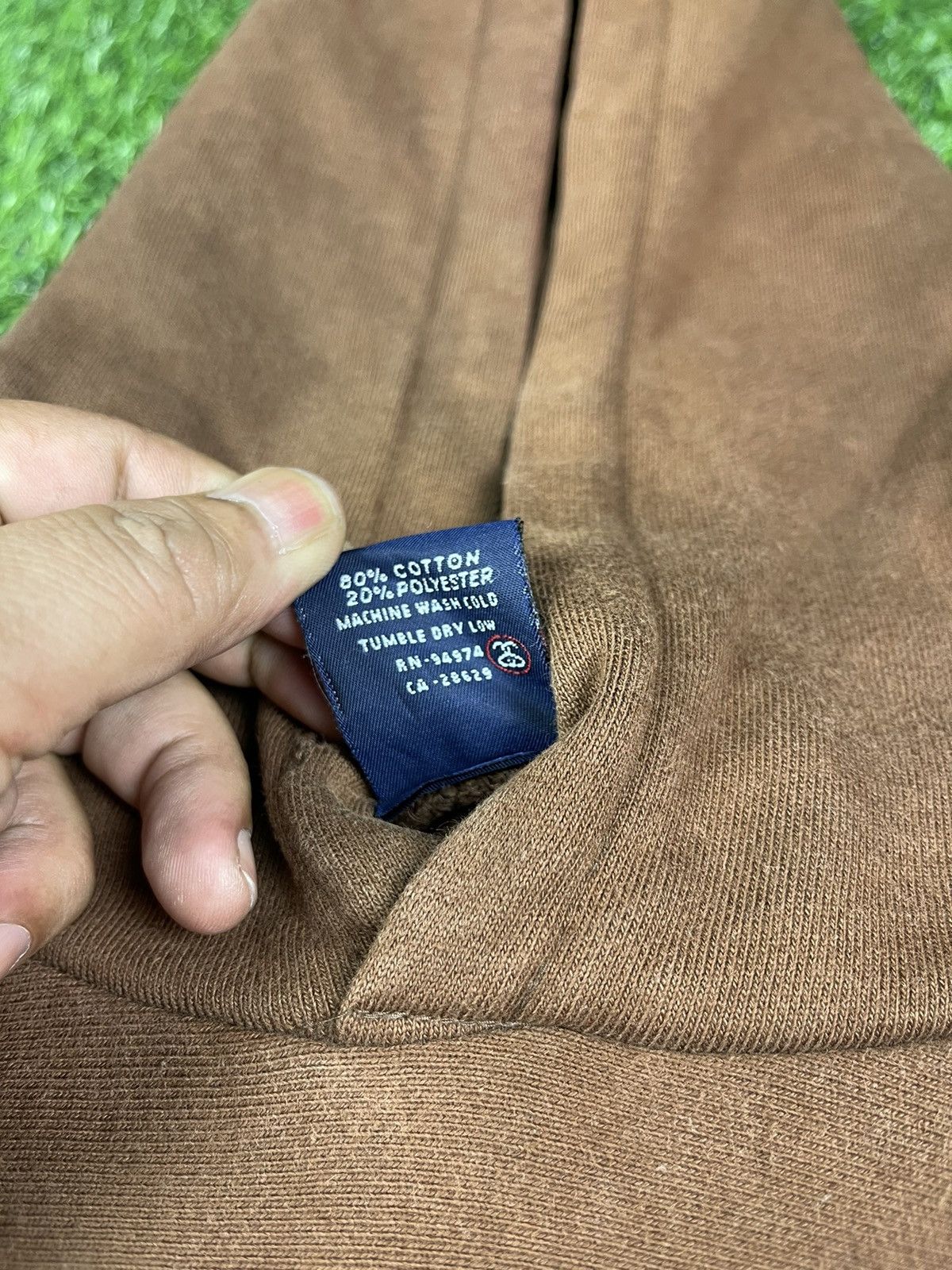 Vintage 90s Stussy Distressed Hoodie Blue Tag