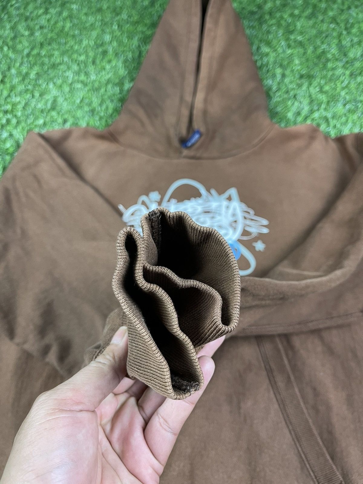 Vintage 90s Stussy Distressed Hoodie Blue Tag