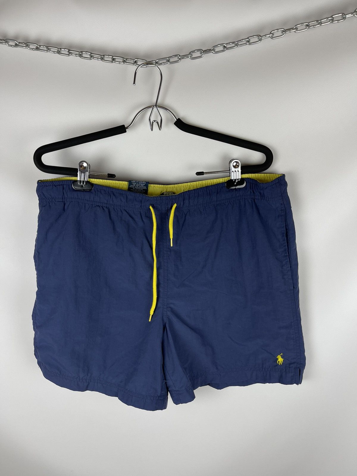 Polo Ralph Lauren Polo Ralph Lauren vintage blue yellow shorts nylon shimmer Size US 32 / EU 48 - 1 Thumbnail