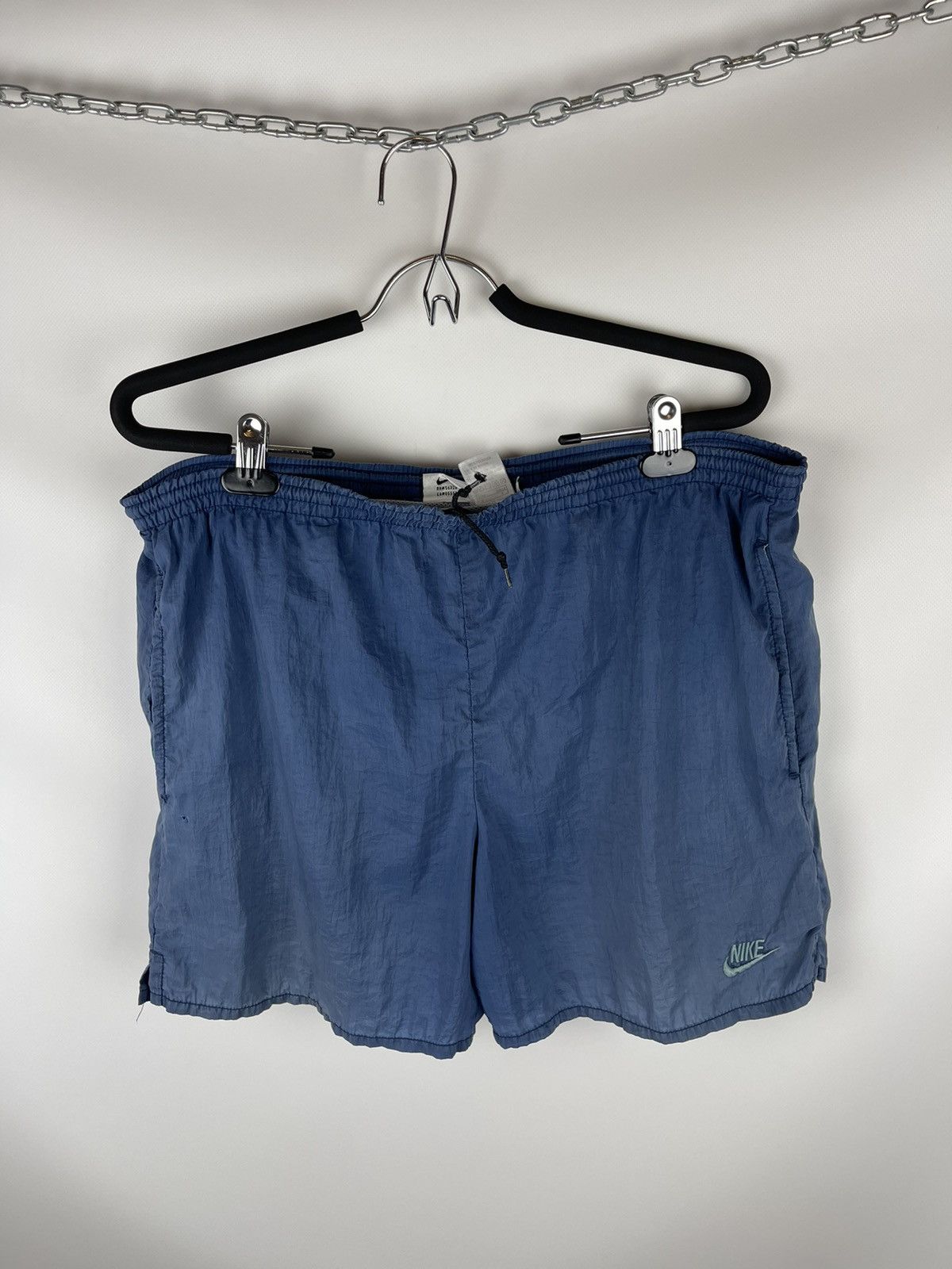 Nike Nike vintage 80s nylon shimmer shorts big swoosh logo drill Size US 30 / EU 46 - 1 Thumbnail
