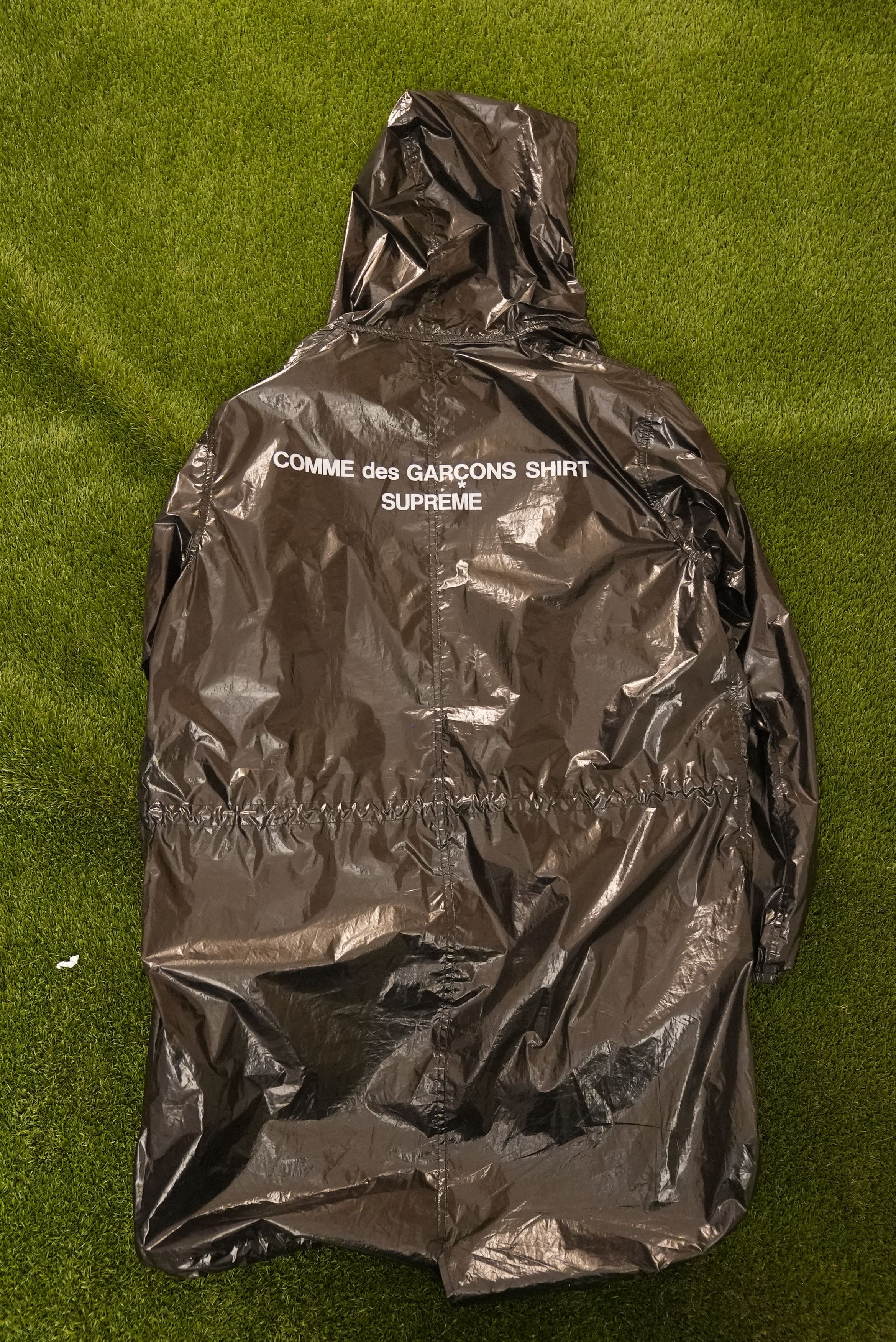 Supreme Supreme x CDG Fishtail Parka Raincoat Black 100% Authentic