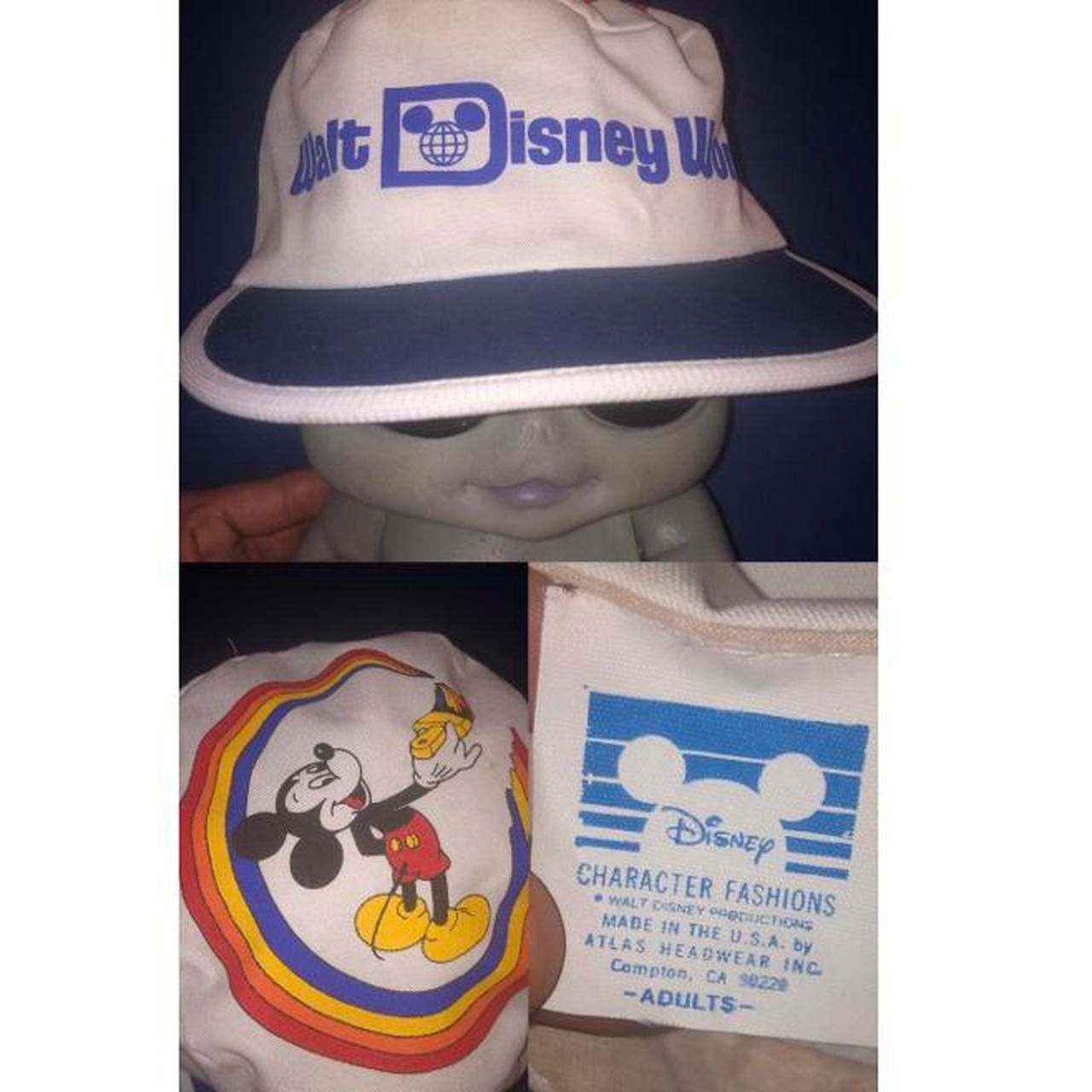 Disney 80s Vintage Mickey Mouse Painter Cap Disney Hat Made in USA Size ONE SIZE - 2 Thumbnail