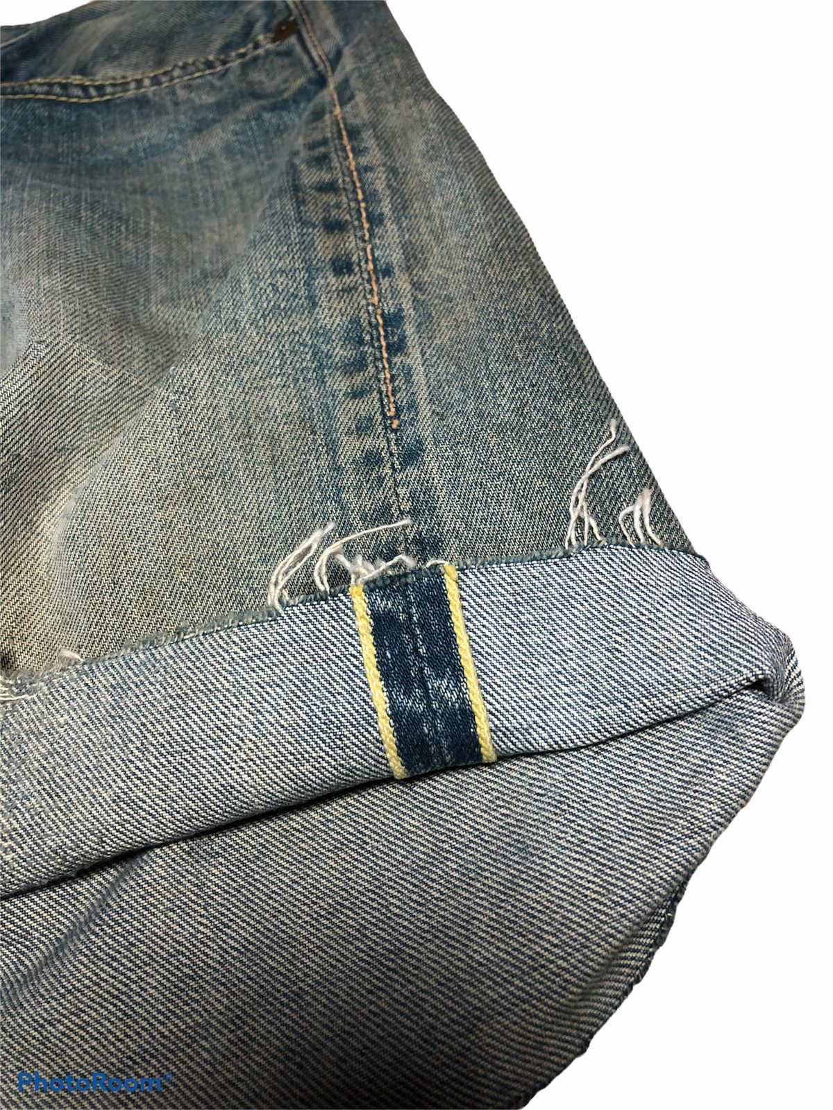 Japanese Brand CROPPED SHORT SELVEDGE DENIM Size US 32 / EU 48 - 7 Thumbnail