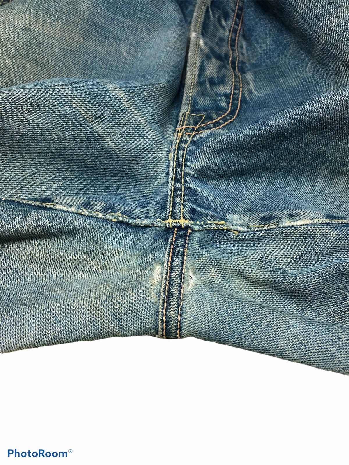 Japanese Brand CROPPED SHORT SELVEDGE DENIM Size US 32 / EU 48 - 8 Thumbnail