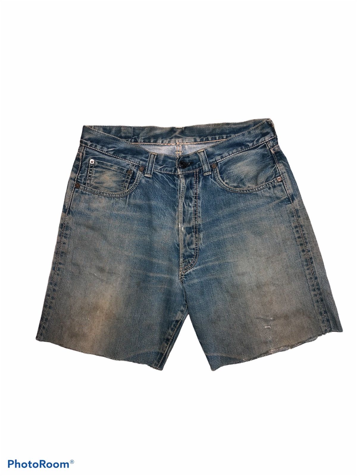 Japanese Brand CROPPED SHORT SELVEDGE DENIM Size US 32 / EU 48 - 1 Thumbnail