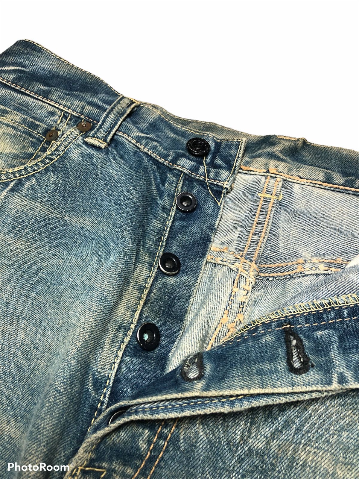 Japanese Brand CROPPED SHORT SELVEDGE DENIM Size US 32 / EU 48 - 5 Thumbnail
