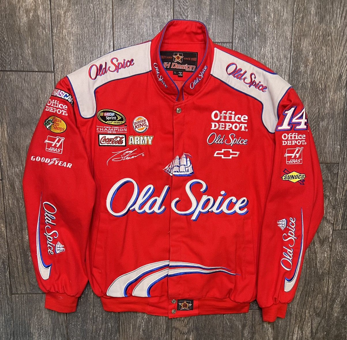 image of Old Spice Nascar Racing Jacket (Large) in Red, Men's
