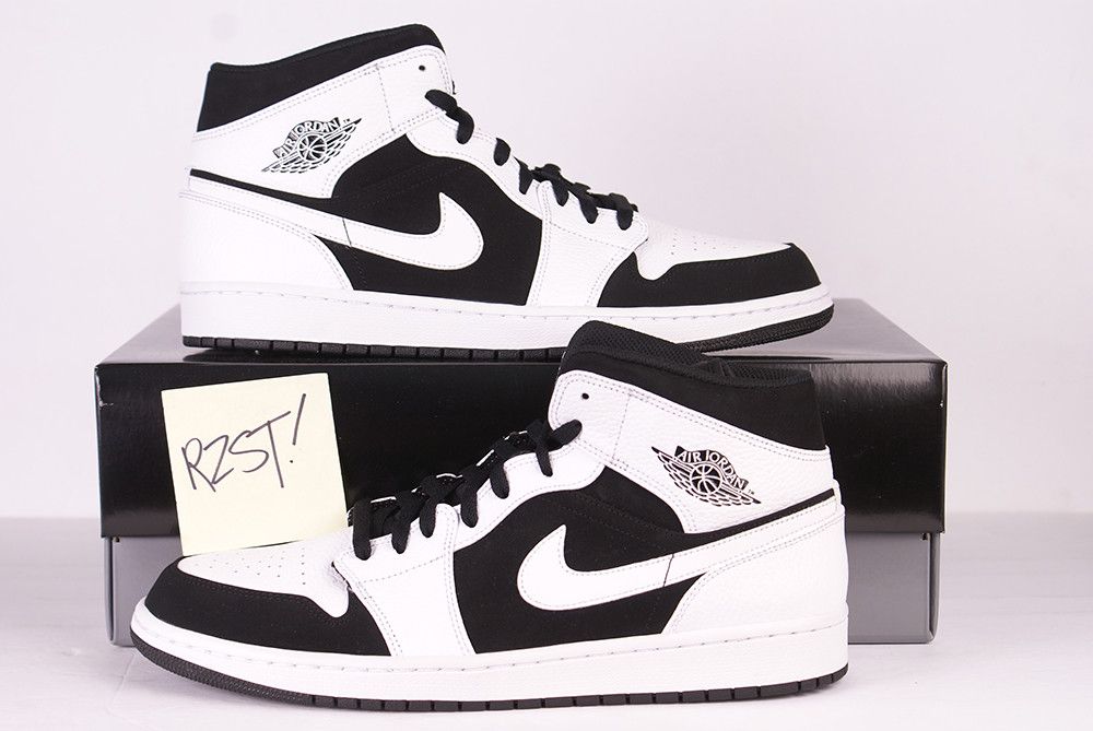 NIKE ナイキ Air Jordan 1 Mid \"White Black\" 2018 554724-113 Air Jordan 1 Mid White/White-Black 554724-113 | Authentic