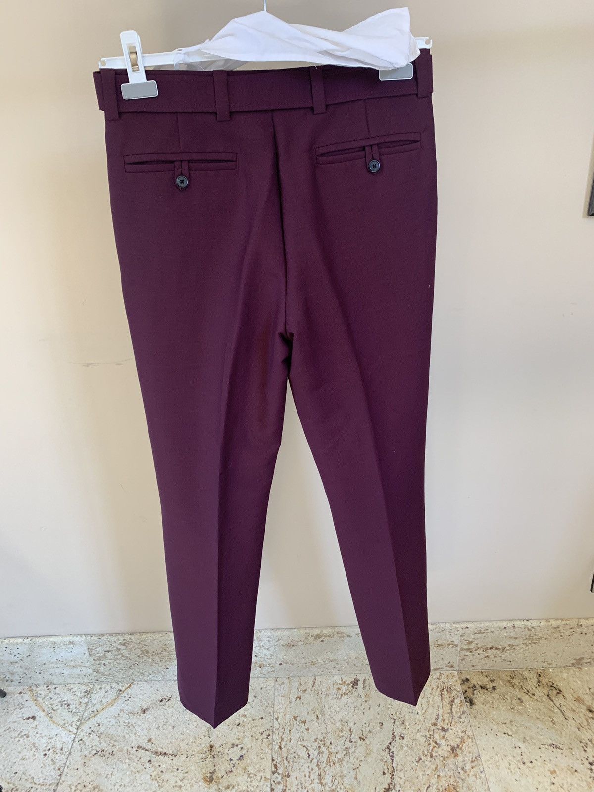 Prada Summer Kid Mohair Logo Pants in Granato Size US 30 / EU 46 - 13 Thumbnail