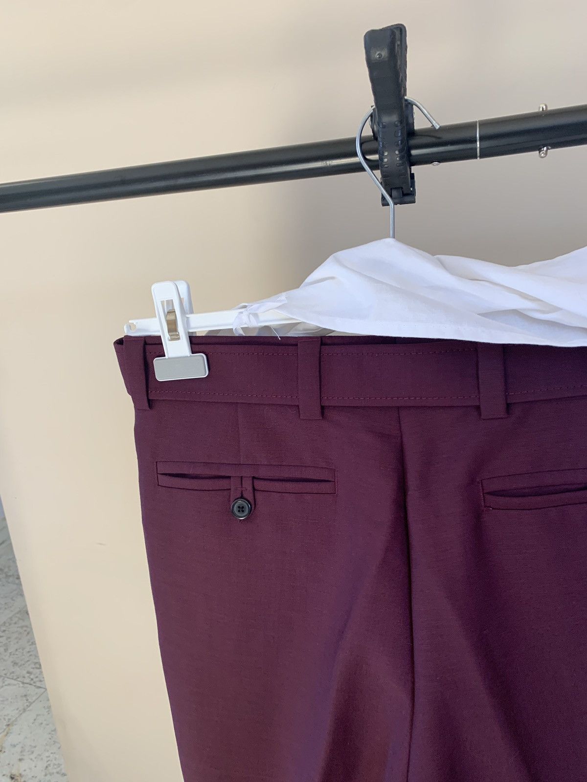 Prada Summer Kid Mohair Logo Pants in Granato Size US 30 / EU 46 - 12 Thumbnail