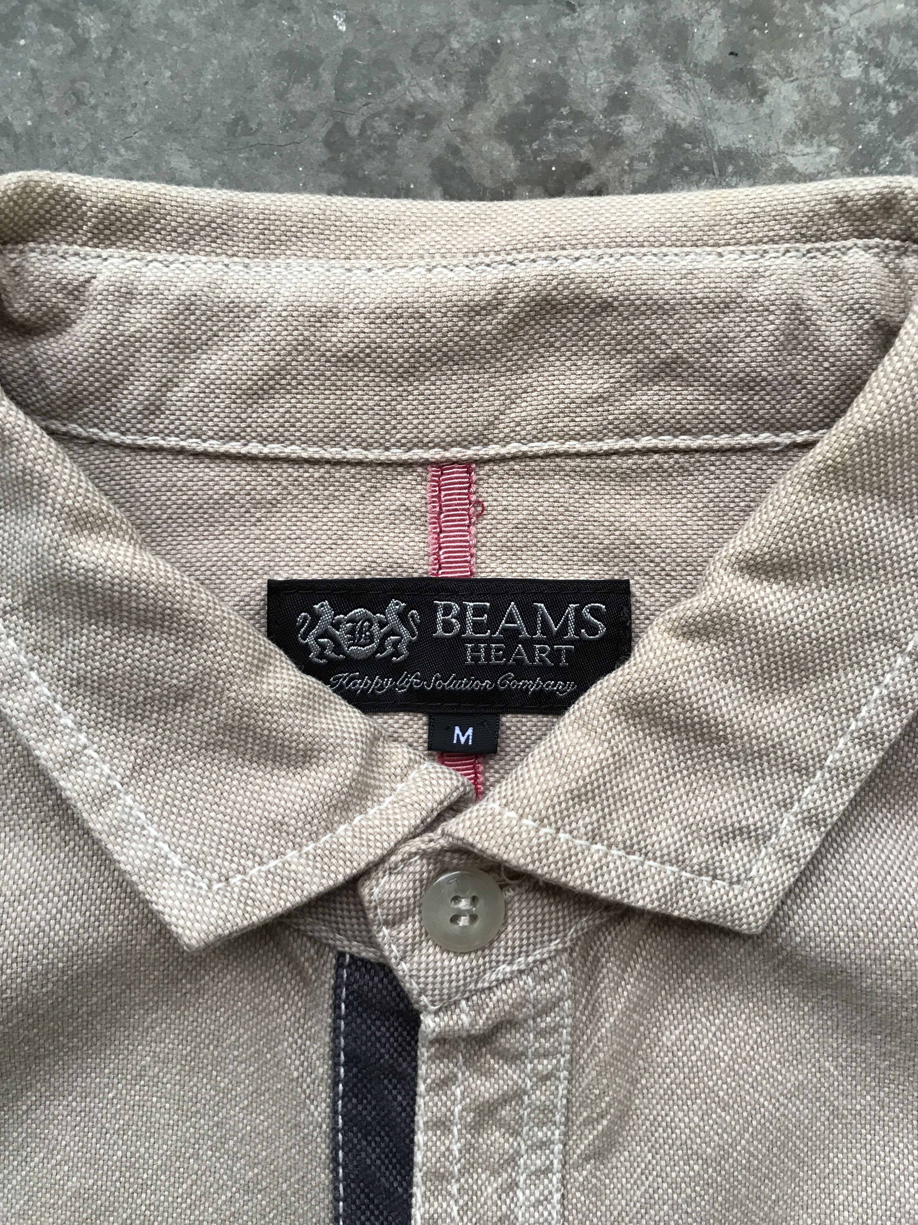 Beams Plus × Japanese Brand BUS2 - BEAMS Tan Long Sleeve Button Up Shirt Size US M / EU 48-50 / 2 - 7 Thumbnail