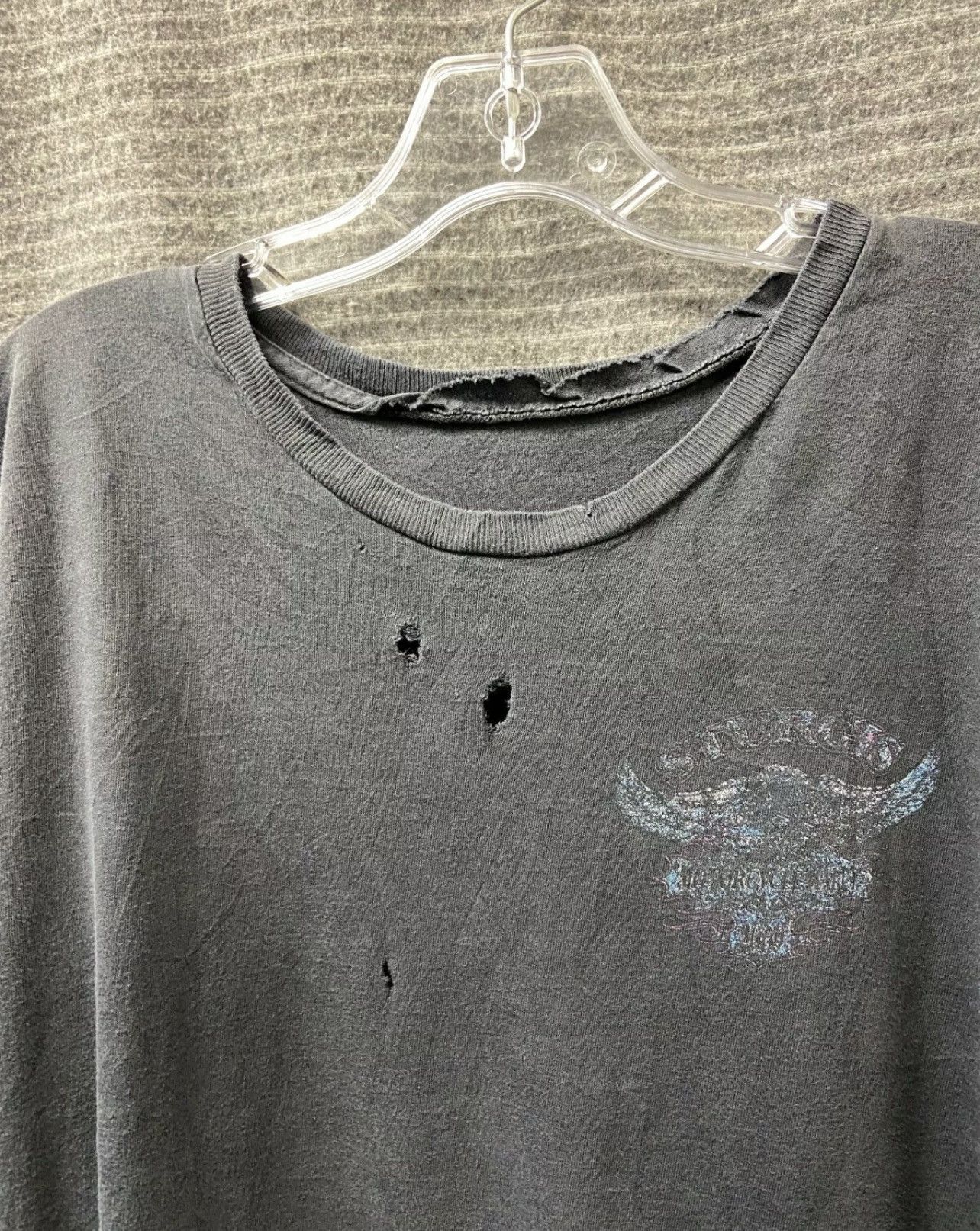Harley Davidson × Vintage Vintage thrashed motorcycle shirt Size US L / EU 52-54 / 3 - 4 Thumbnail