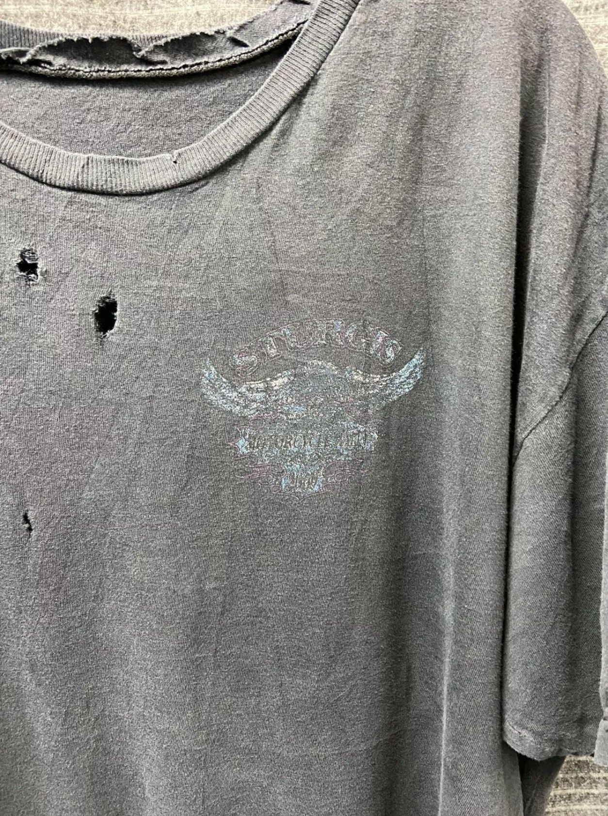 Harley Davidson × Vintage Vintage thrashed motorcycle shirt Size US L / EU 52-54 / 3 - 7 Thumbnail