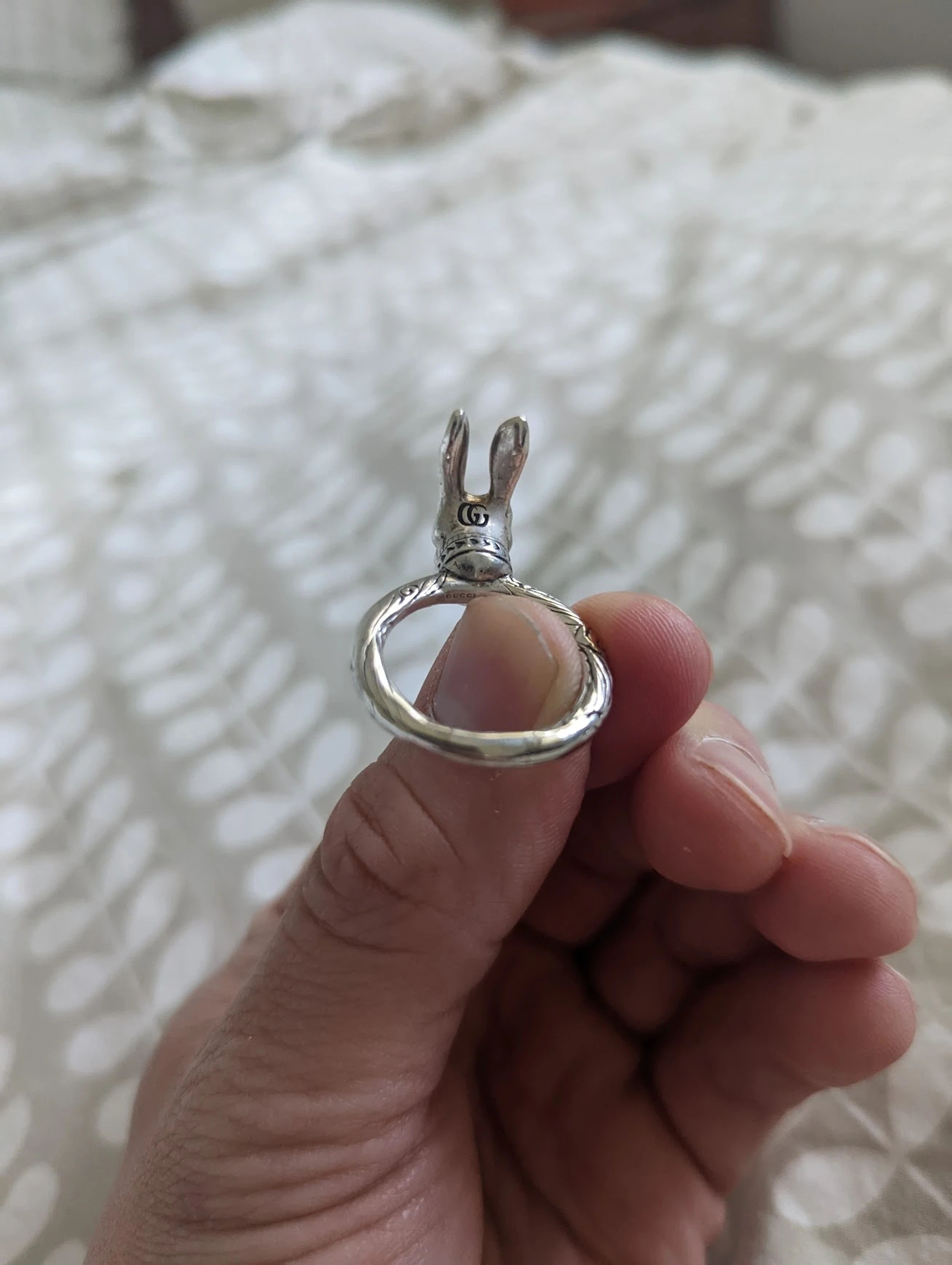 Gucci Gucci anger forest silver rabbit head ring | Grailed