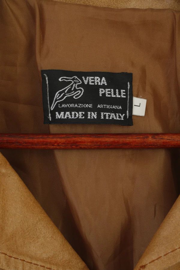 Vintage Lavorazione Artigiana Men L (M) Leather Jacket Camel 0766 Size US L / EU 52-54 / 3 - 5 Thumbnail