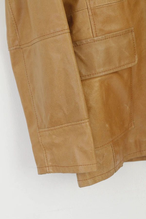 Vintage Lavorazione Artigiana Men L (M) Leather Jacket Camel 0766 Size US L / EU 52-54 / 3 - 4 Thumbnail