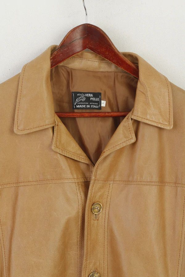 Lavorazione Artigiana Men L (M) Leather Jacket Camel 0766