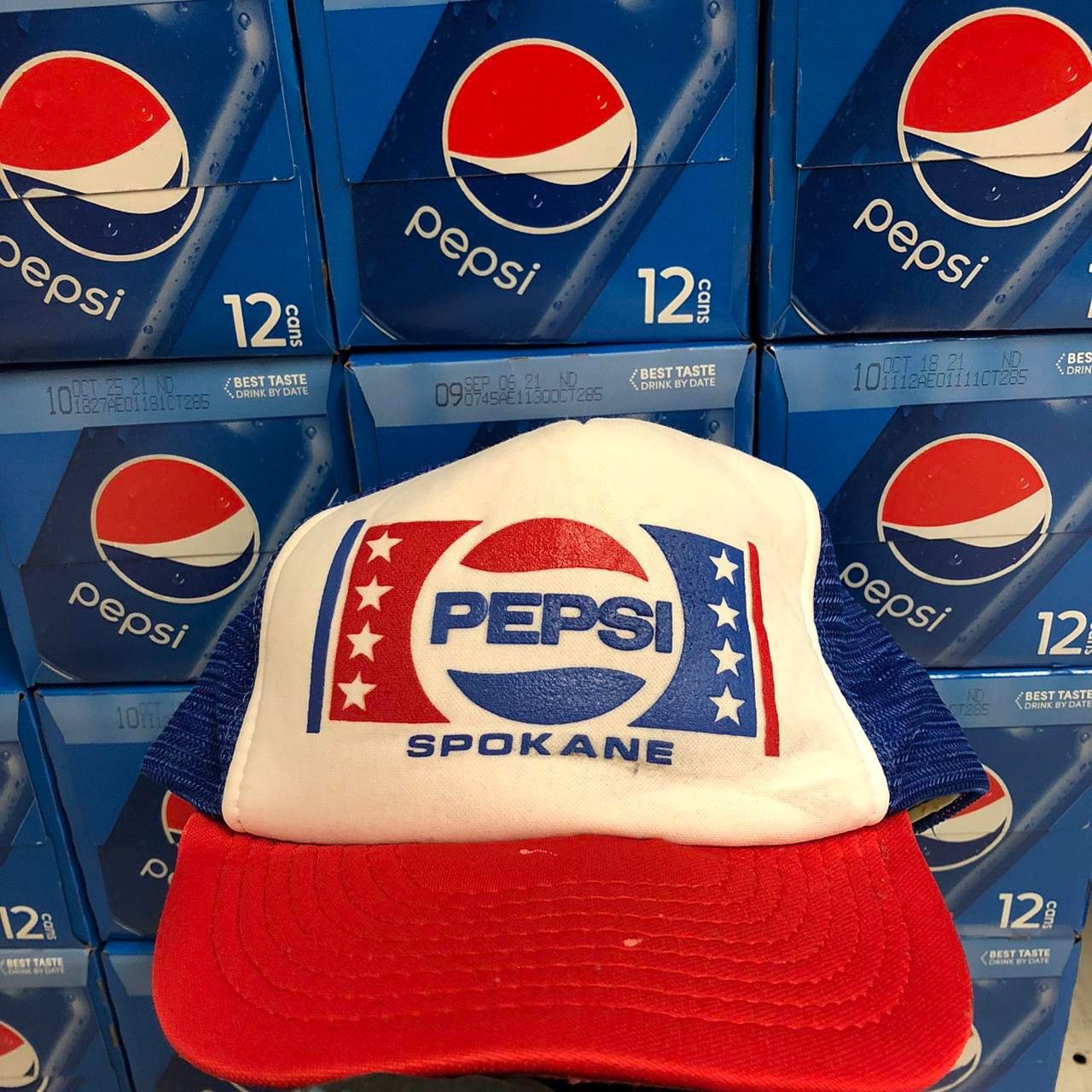 Pepsi 80s Pepsi trucker hat vintage 90s snapback cap Spokane, WA Size ONE SIZE - 1 Thumbnail