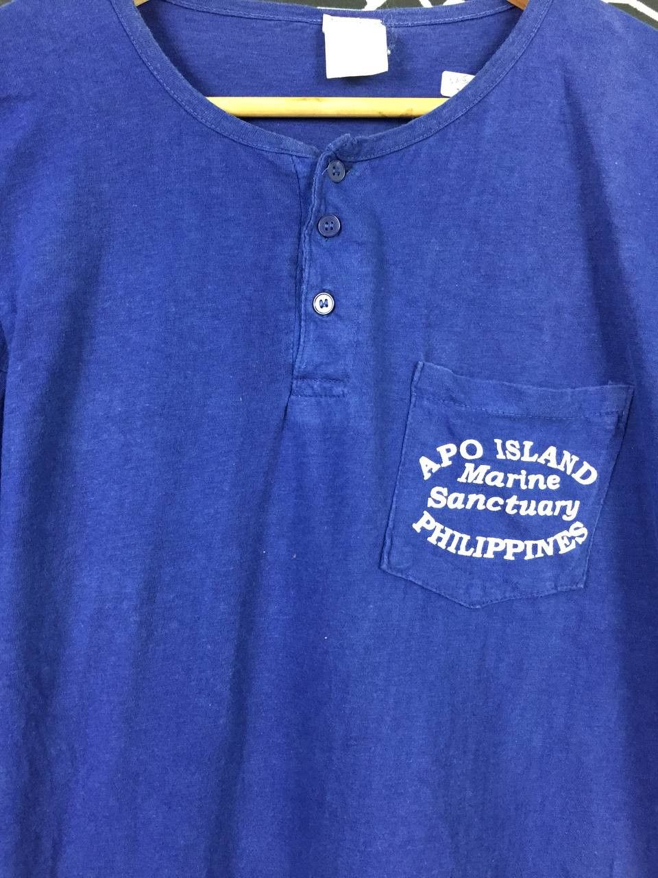 Vintage Vtg 90s Apo Island Phillipines Single Stitch Pocket Tee Size US XL / EU 56 / 4 - 4 Thumbnail