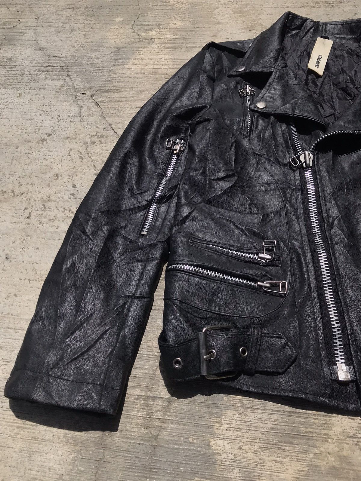 Attachment × Japanese Brand × Kazuyuki Kumagai Attachment Attachment Leather Biker Jacket Size US M / EU 48-50 / 2 - 2 Thumbnail