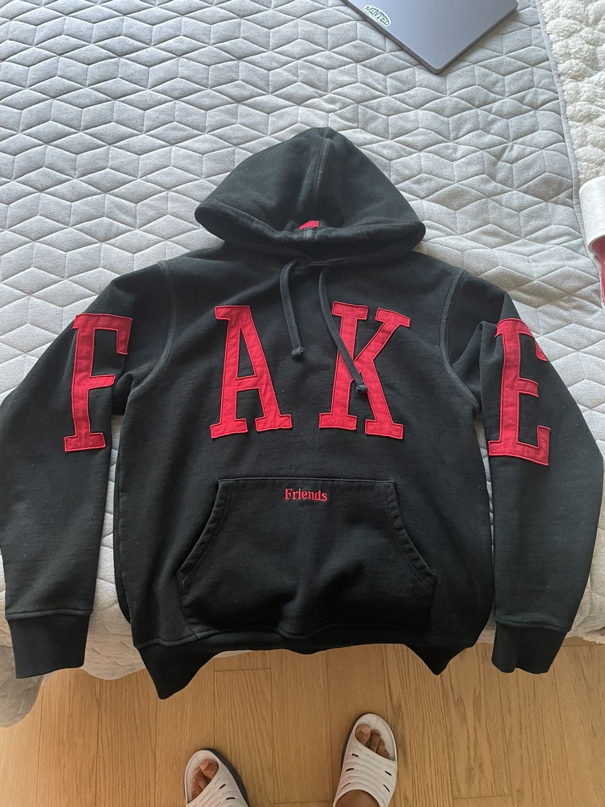 Kith KITH FAKE FRIENDS hoodie 2017 bred colorway Grailed