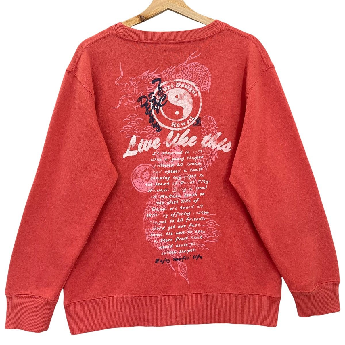 Vintage 90s TnC Hawaii Pearl City Surf Big Logo Crewneck Sweatshirt Size US M / EU 48-50 / 2 - 1 Thumbnail