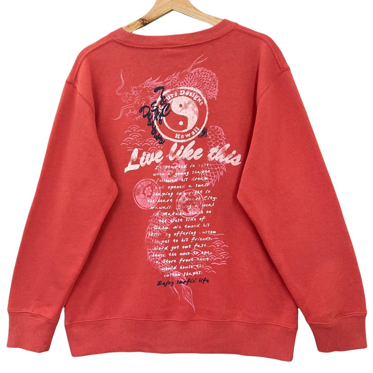Vintage 90s TnC Hawaii Pearl City Surf Big Logo Crewneck Sweatshirt Size US M / EU 48-50 / 2 - 3 Thumbnail