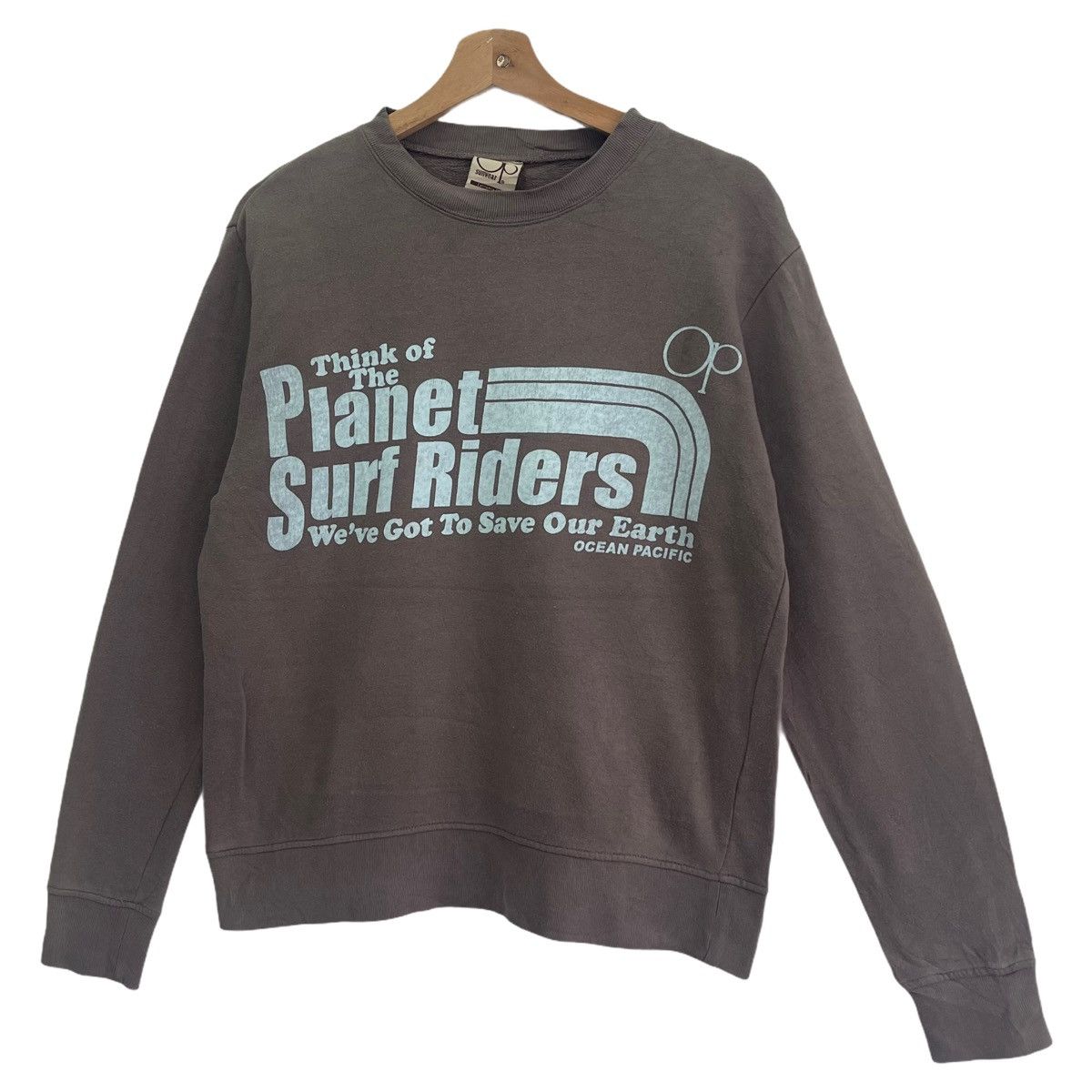 Japanese Brand Ocean Pacific Planet Surf Riders Big Logo Sweatshirt size M Size US M / EU 48-50 / 2 - 3 Thumbnail
