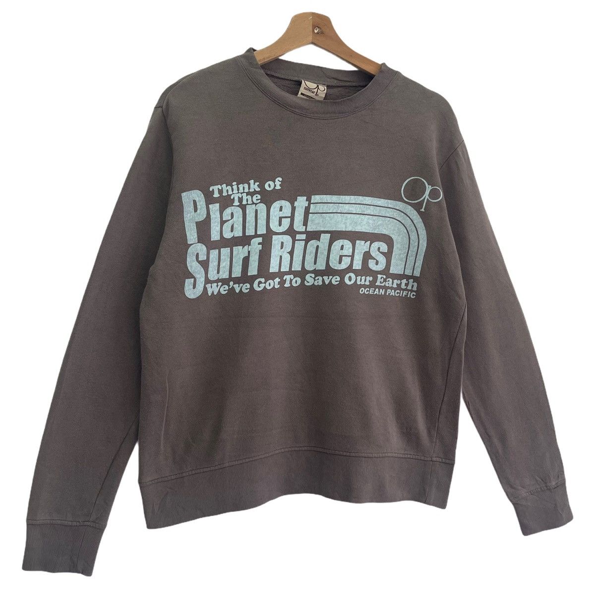 Japanese Brand Ocean Pacific Planet Surf Riders Big Logo Sweatshirt size M Size US M / EU 48-50 / 2 - 2 Thumbnail
