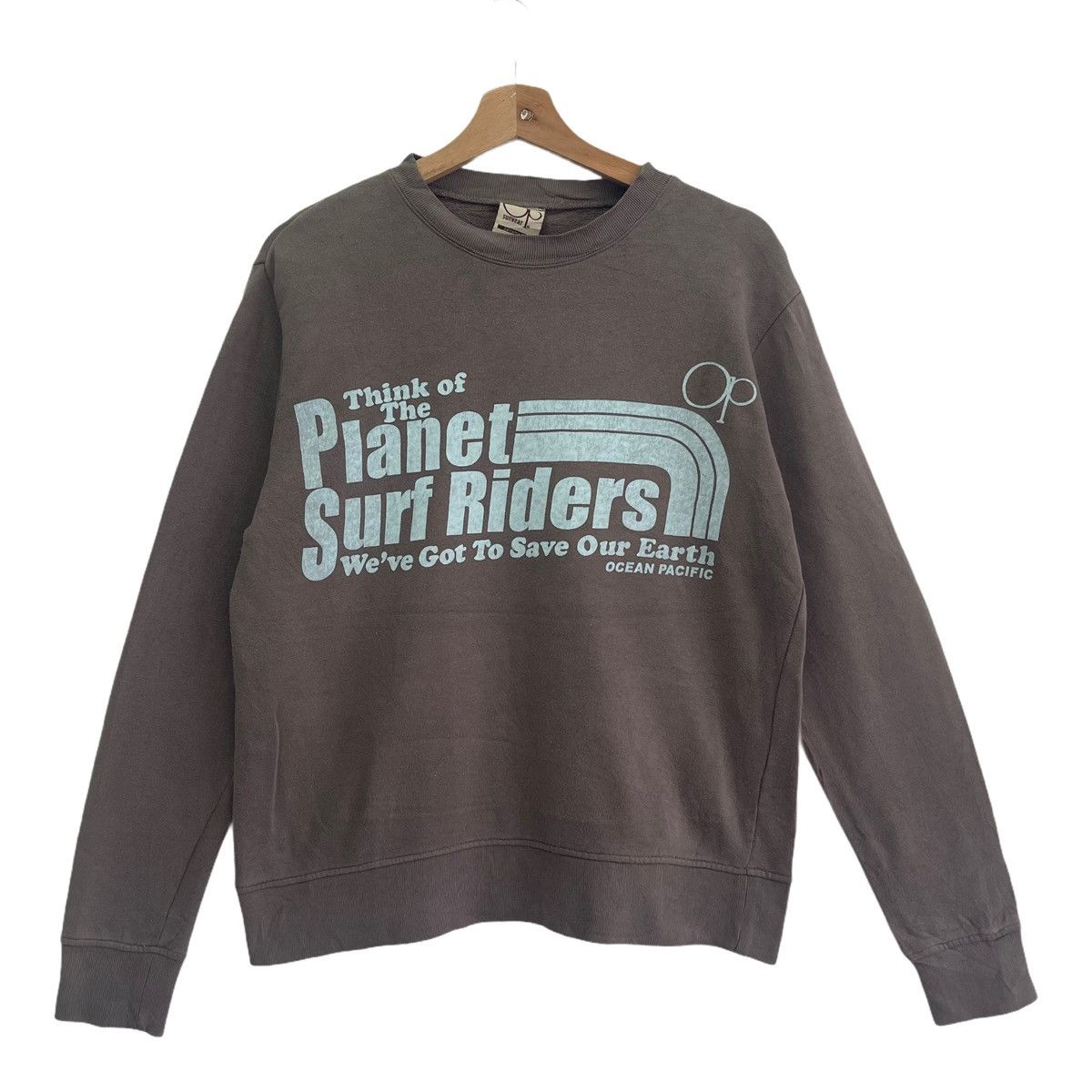 Japanese Brand Ocean Pacific Planet Surf Riders Big Logo Sweatshirt size M Size US M / EU 48-50 / 2 - 1 Thumbnail