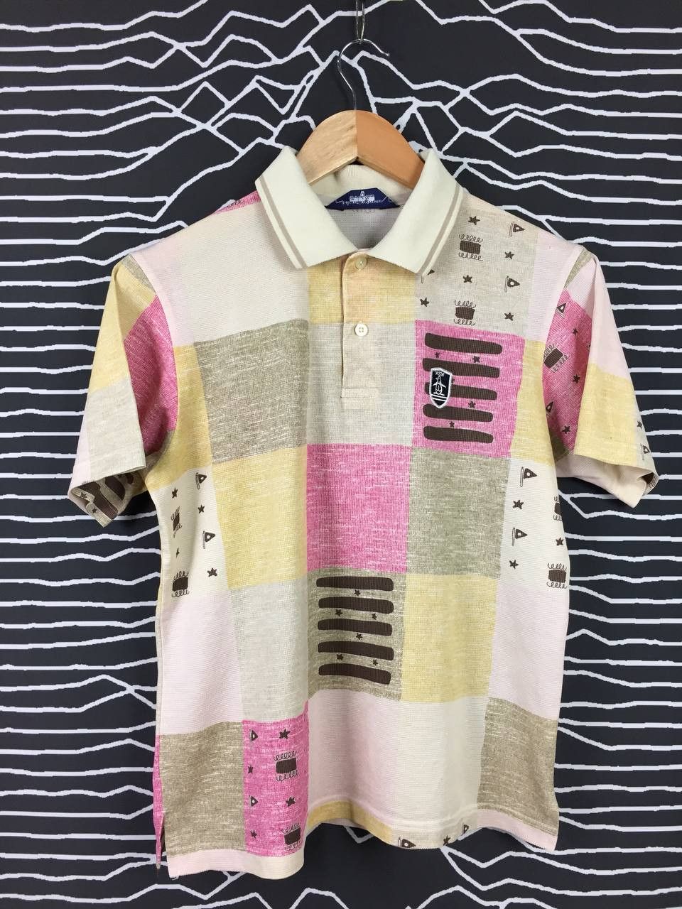 Vintage Munsingwear Patchwork Style Design Graphic Crop Polo Tee Size US M / EU 48-50 / 2 - 1 Thumbnail