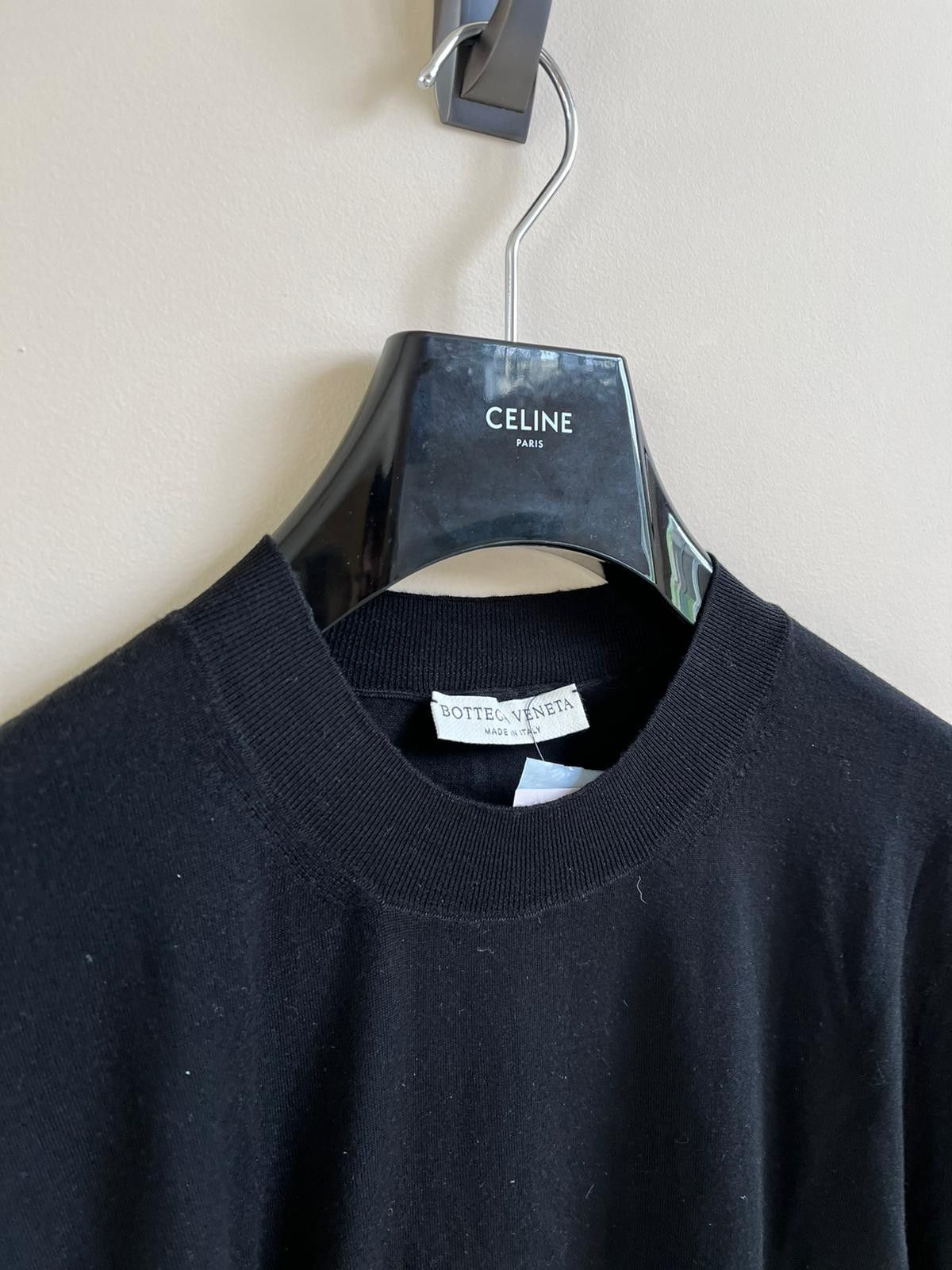 Bottega Veneta Merino Logo Knitwear in Black Size US M / EU 48-50 / 2 - 2 Thumbnail