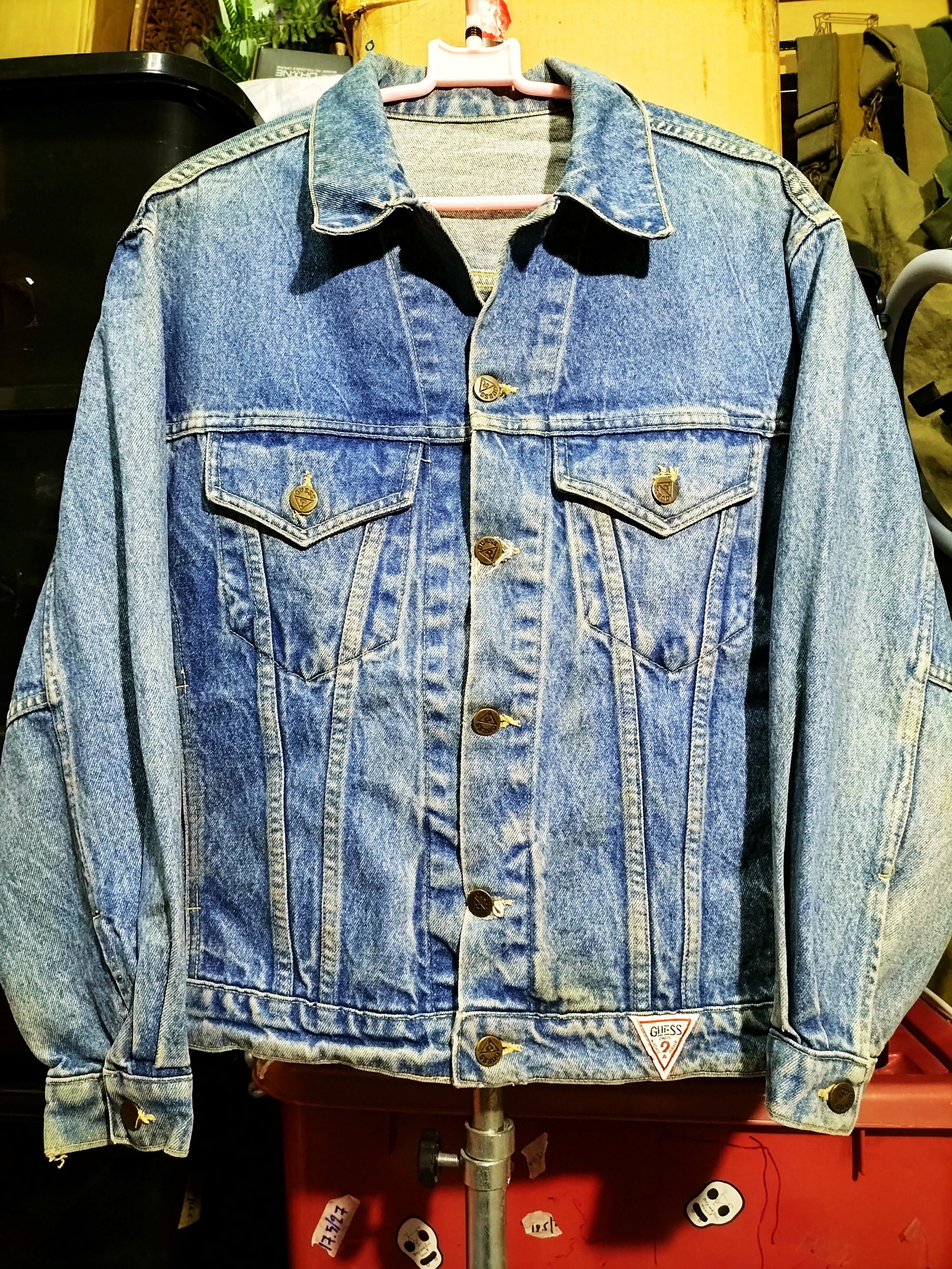 Guess 90s Guess Jeans Jacket fashion streetwear Size US L / EU 52-54 / 3 - 1 Thumbnail