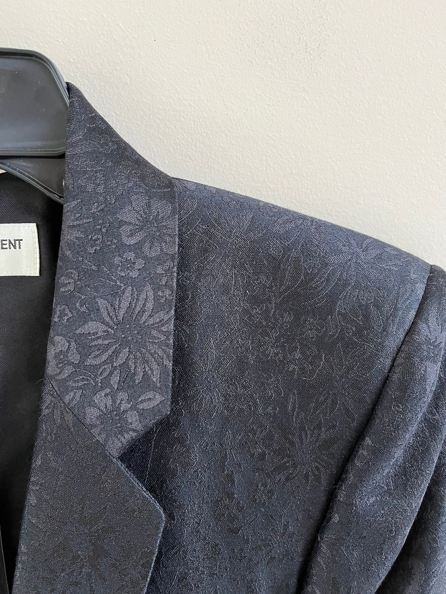Saint Laurent Paris Floral Blazer in Black Size US S / EU 44-46 / 1 - 9 Thumbnail
