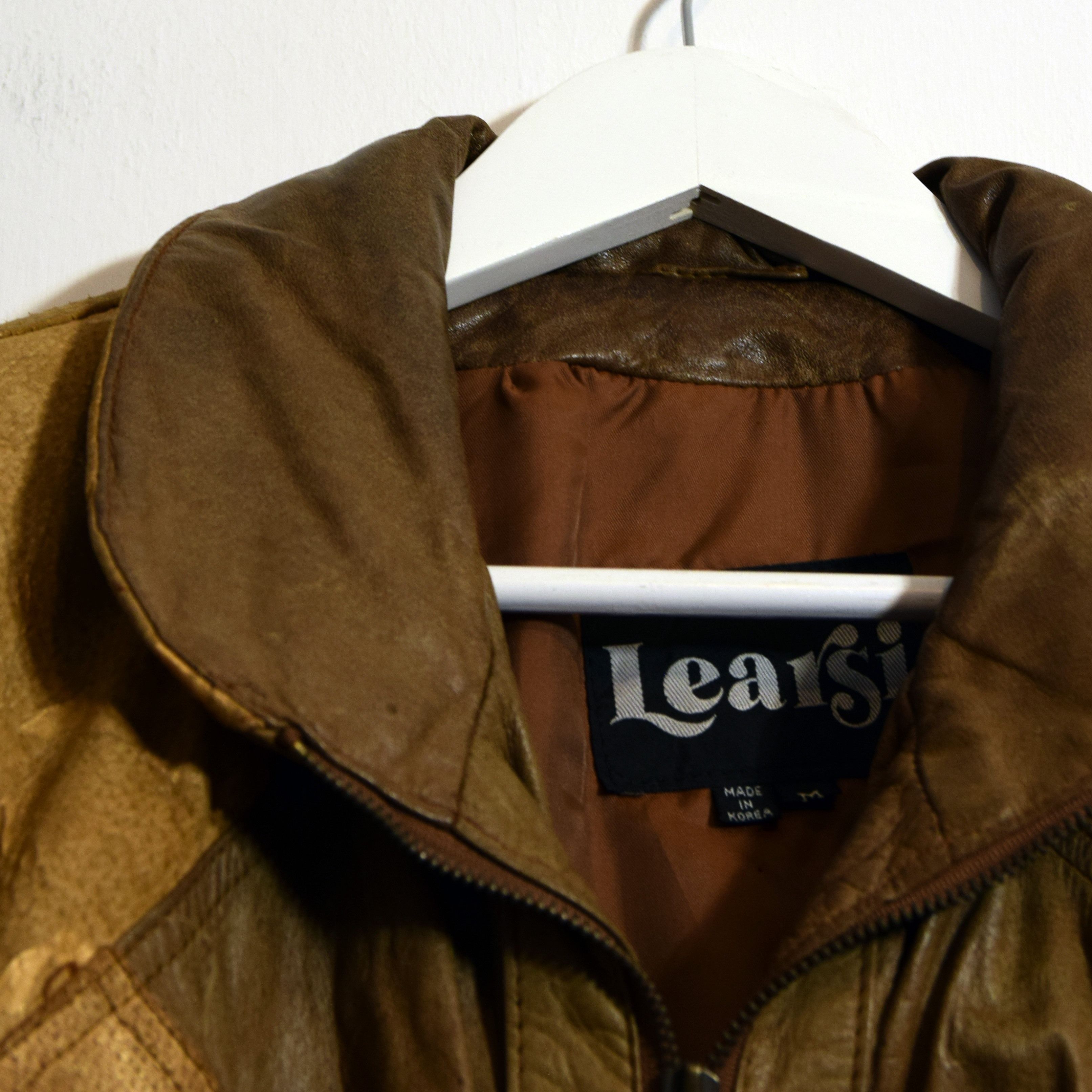 Vintage 90s vintage leather learsi ornament italian jacket real L Size US L / EU 52-54 / 3 - 3 Thumbnail