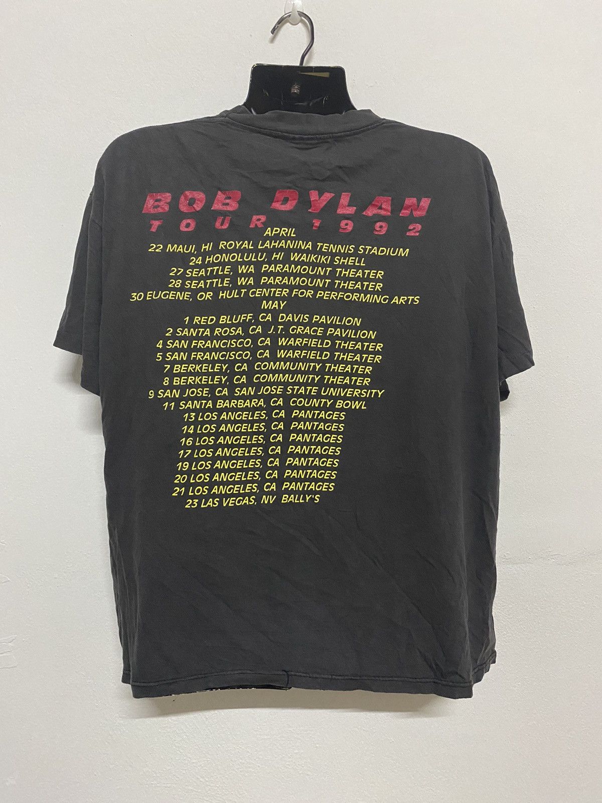 Band Tees × Vintage Vintage Bob Dylan Tour 1992 Tee Size US XL / EU 56 / 4 - 2 Thumbnail