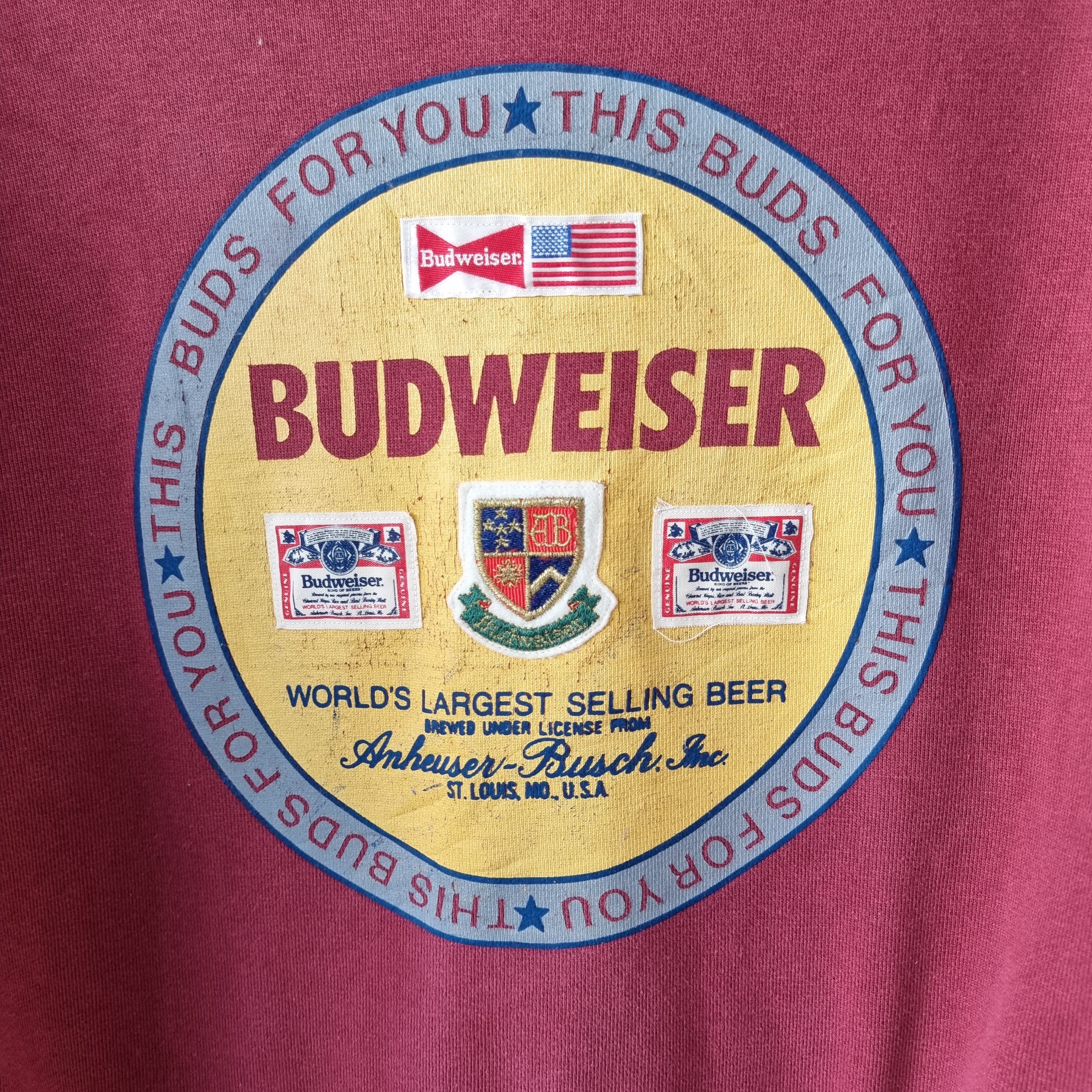 Budweiser × Vintage Vintage ringer sweatshirt beers sponsor football sport y2k Size US M / EU 48-50 / 2 - 4 Thumbnail