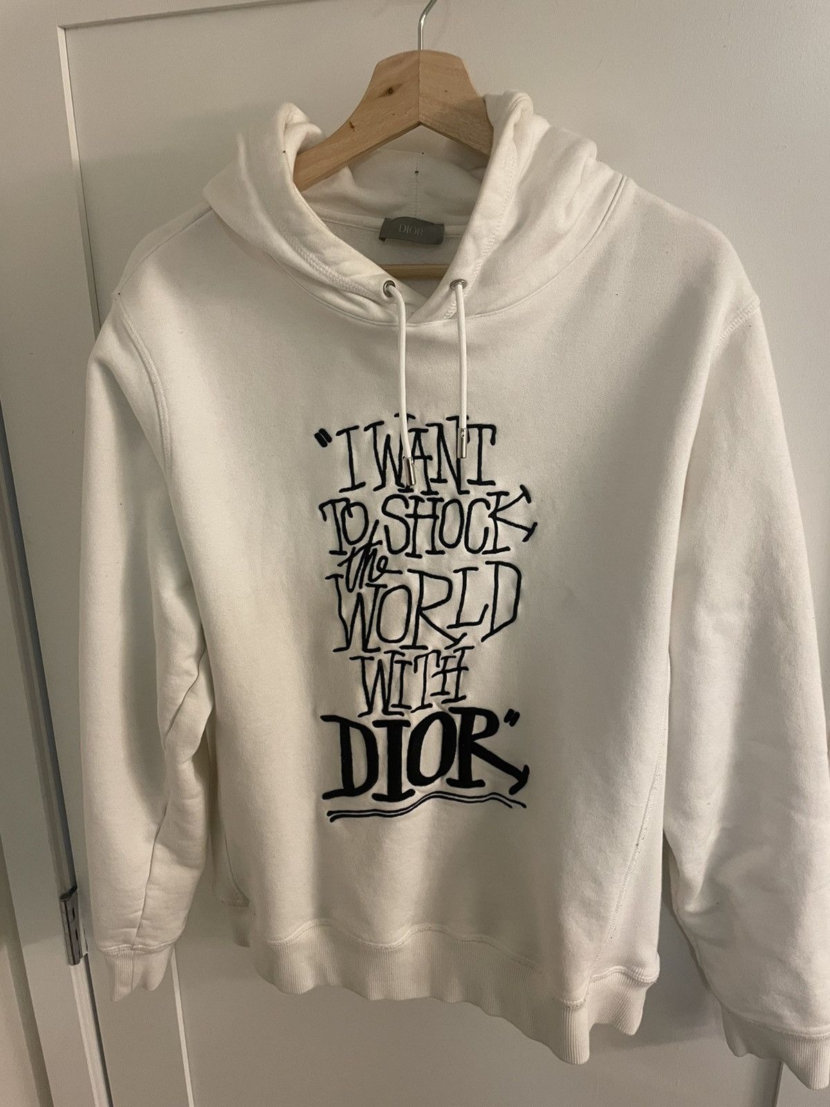 Dior I want to shock the world with Dior Hoodie Dior x stussy