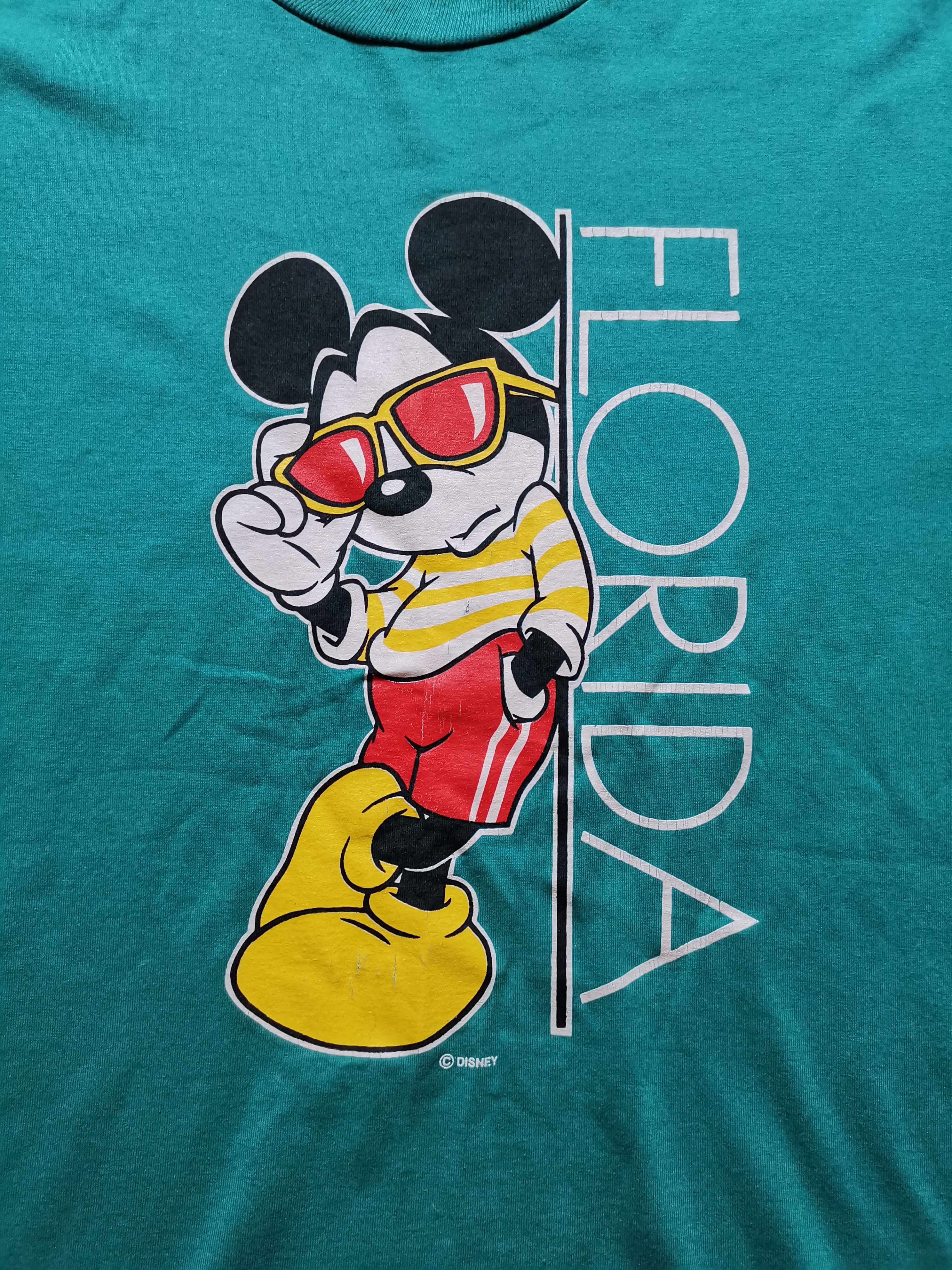 Mickey Mouse Velva Sheen Vintage 90s Mickey Mouse Florida Tee Shirt Size US L / EU 52-54 / 3 - 5 Thumbnail