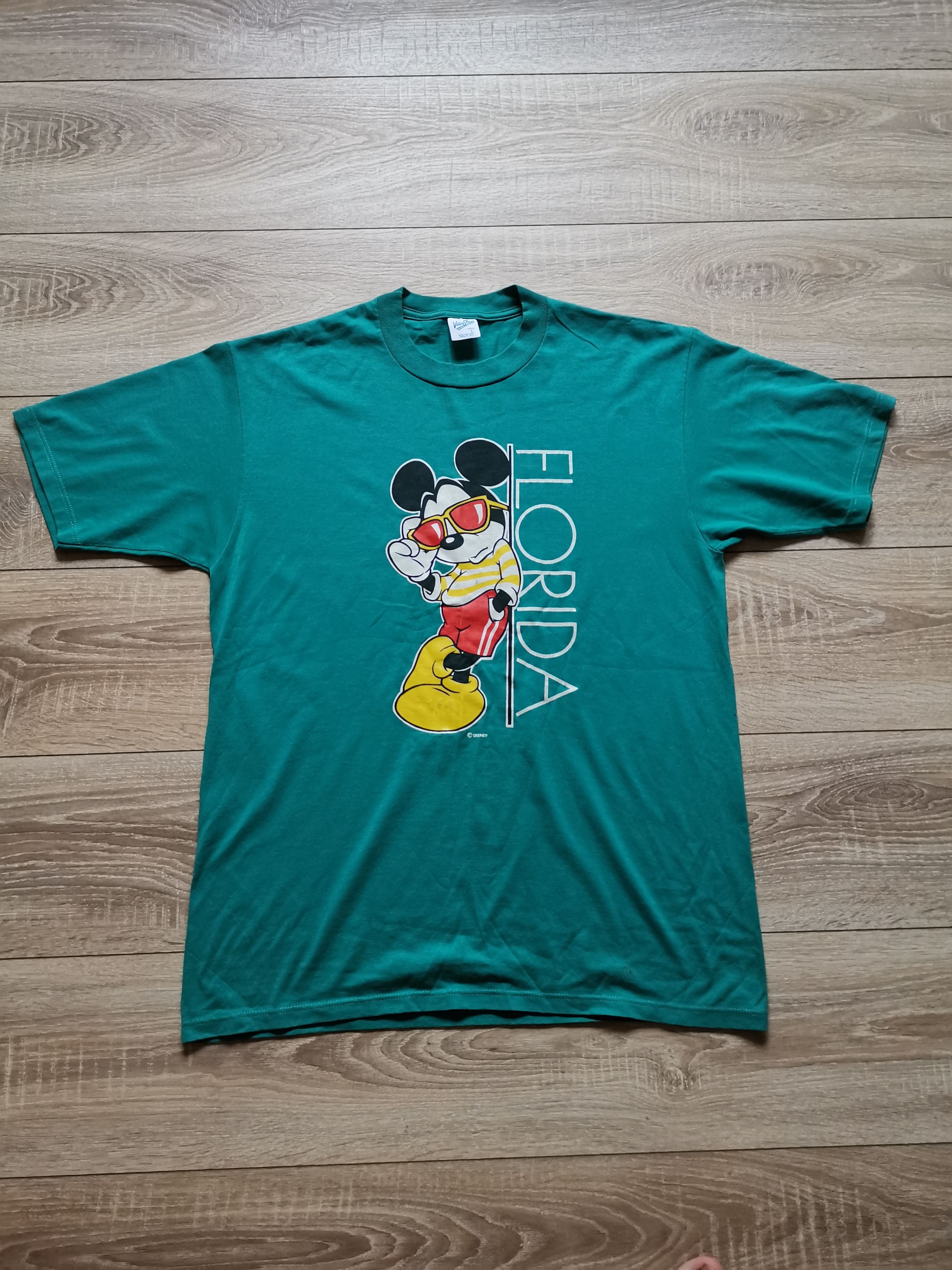 Mickey Mouse Velva Sheen Vintage 90s Mickey Mouse Florida Tee Shirt Size US L / EU 52-54 / 3 - 1 Thumbnail