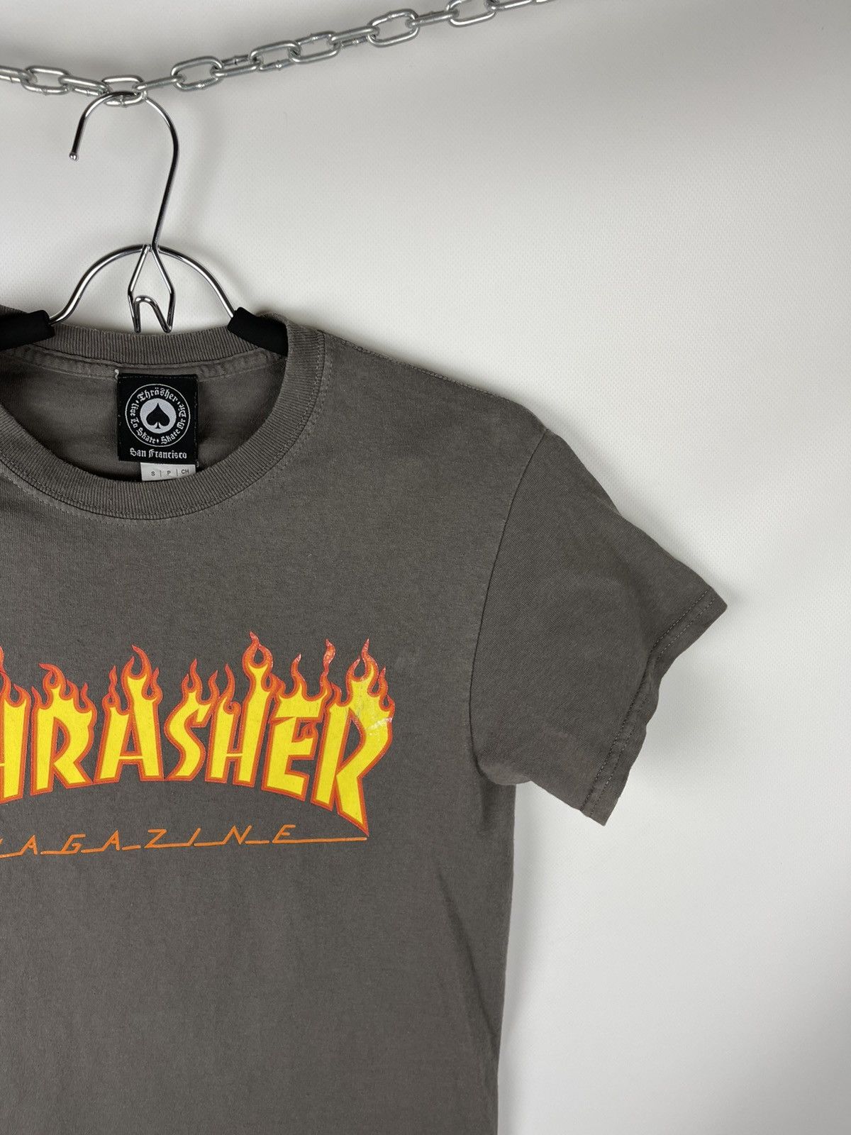 Thrasher Thrasher fire print vintage skateboard tee shirt t-shirt Size US S / EU 44-46 / 1 - 3 Thumbnail