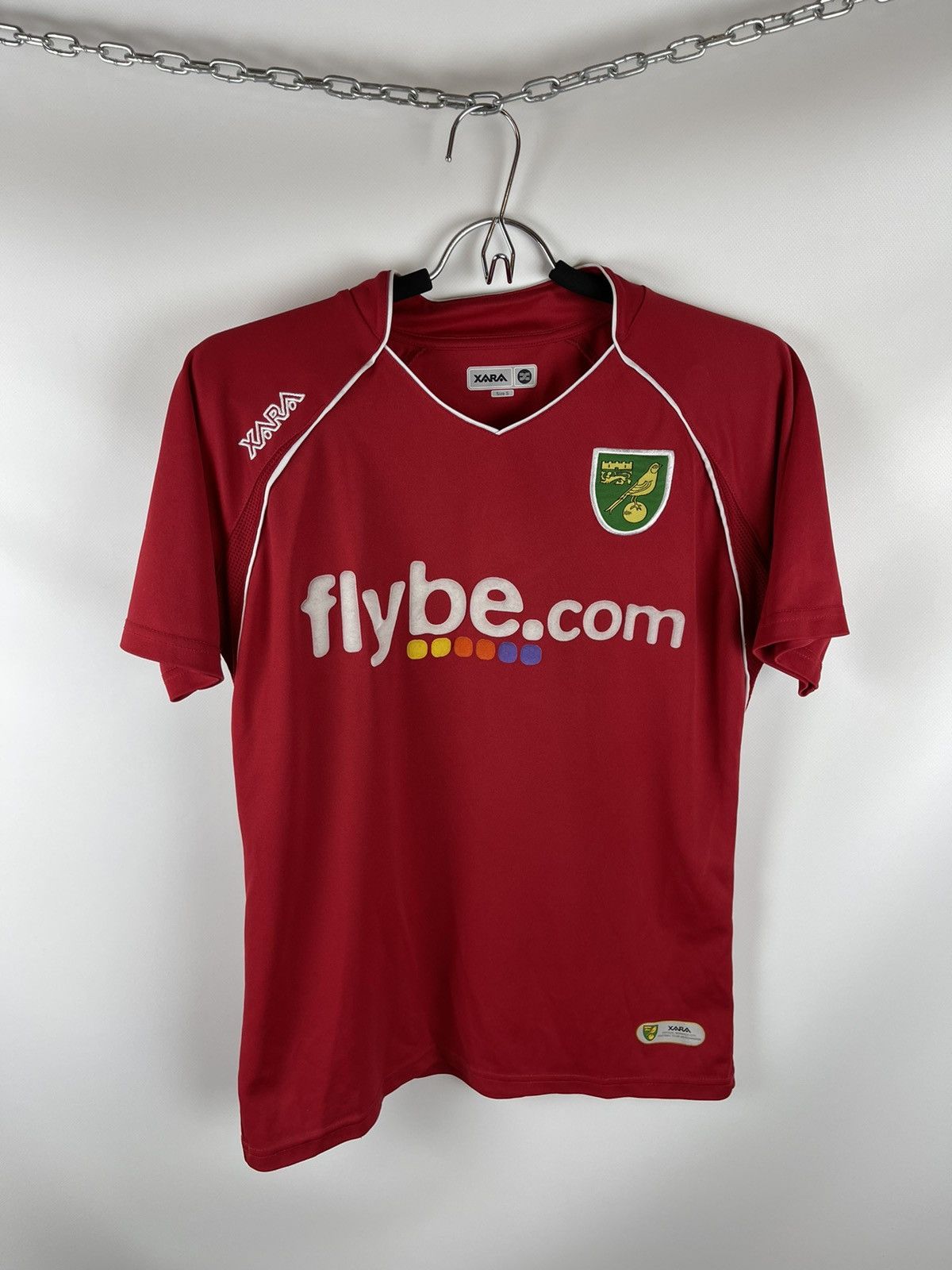 Vintage Xara Norwich City 2007 08 away soccer jersey football shirt Size US S / EU 44-46 / 1 - 1 Thumbnail