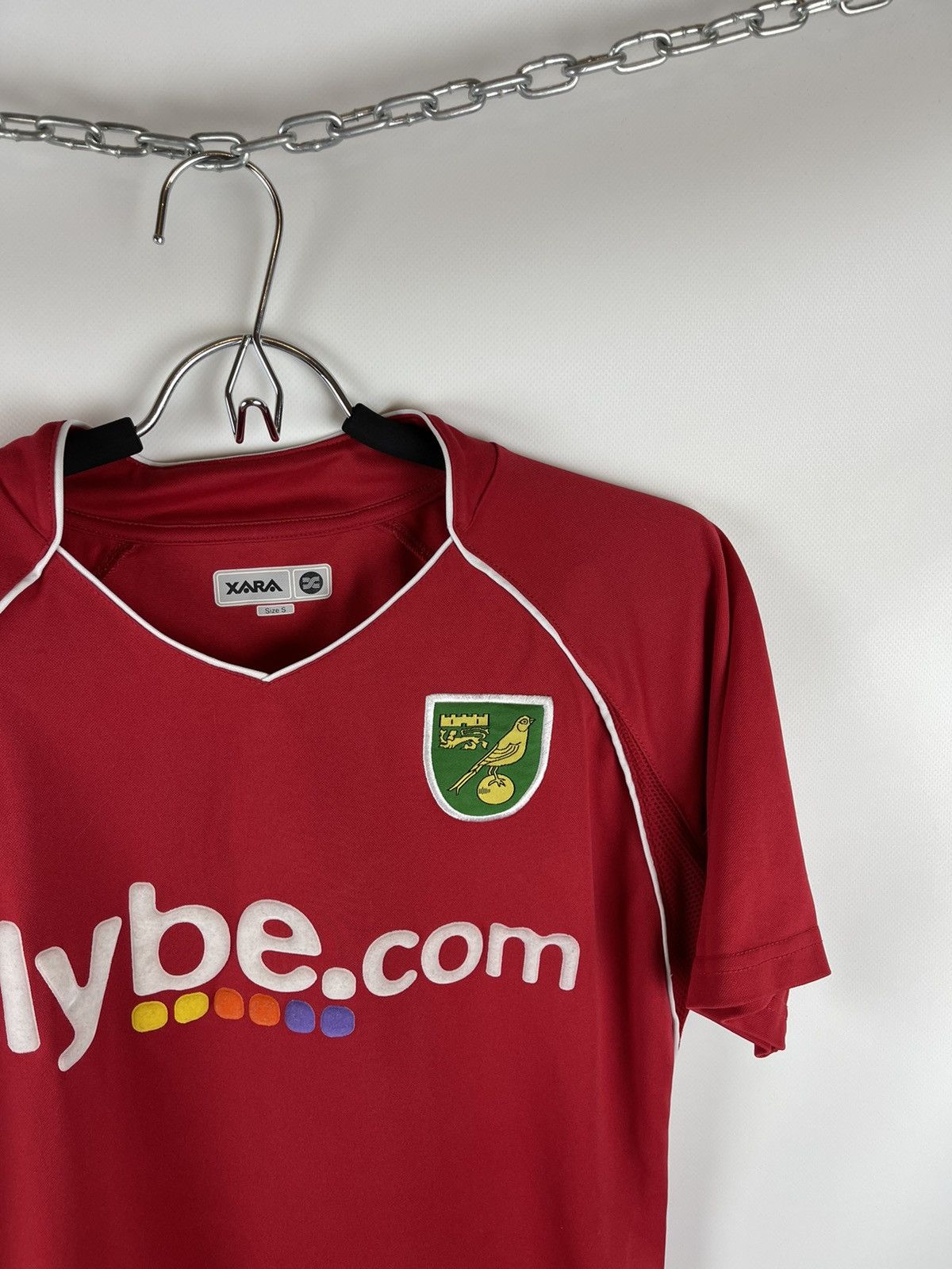 Vintage Xara Norwich City 2007 08 away soccer jersey football shirt Size US S / EU 44-46 / 1 - 3 Thumbnail