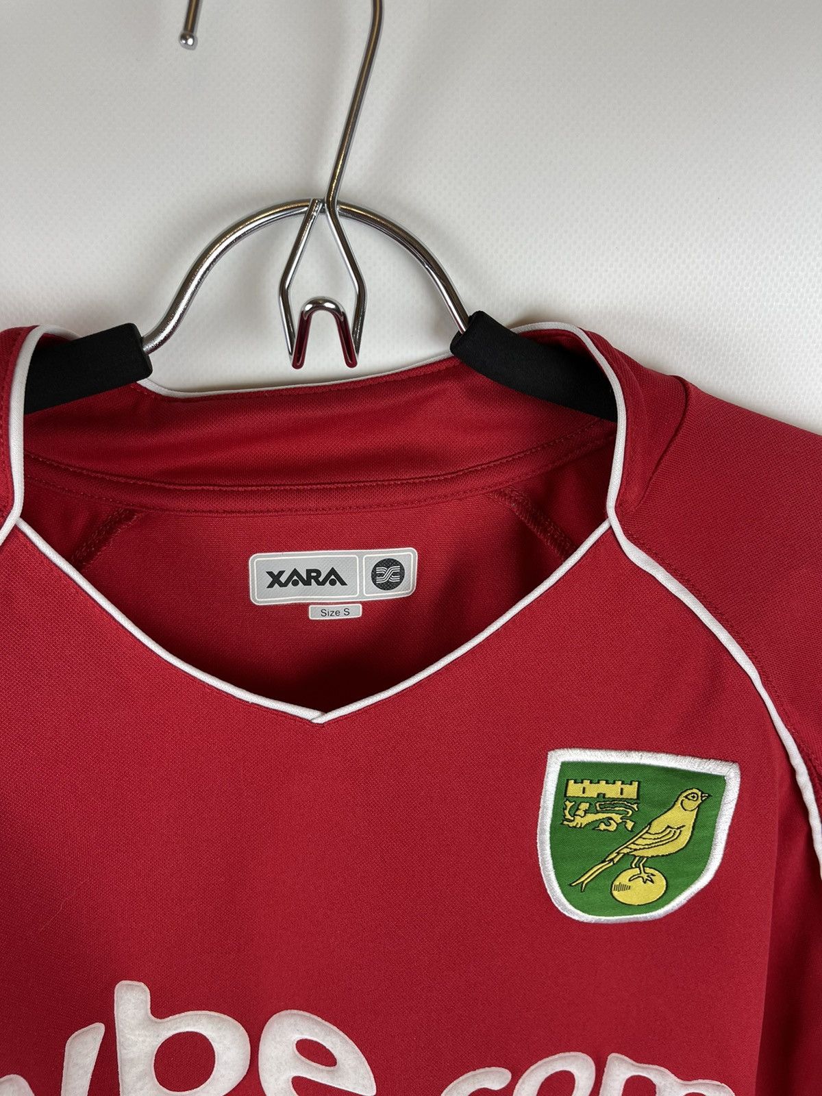 Vintage Xara Norwich City 2007 08 away soccer jersey football shirt Size US S / EU 44-46 / 1 - 5 Thumbnail
